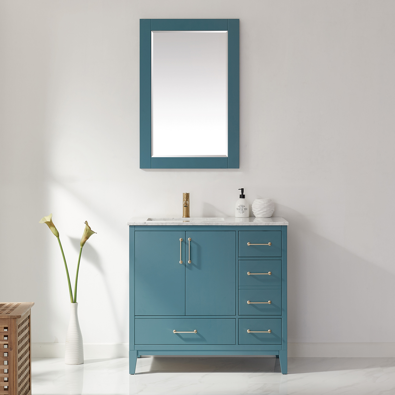 Altair Sutton Wood Framed Vanity Mirror - image 7