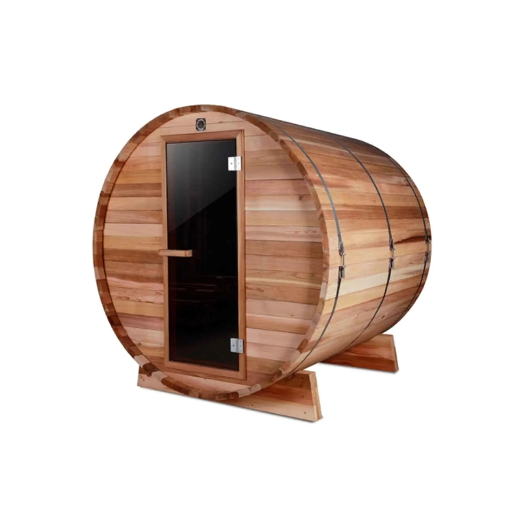 Aleko 4 Person 4.5 kW Red Cedar Outdoor and Indoor Barrel Sauna