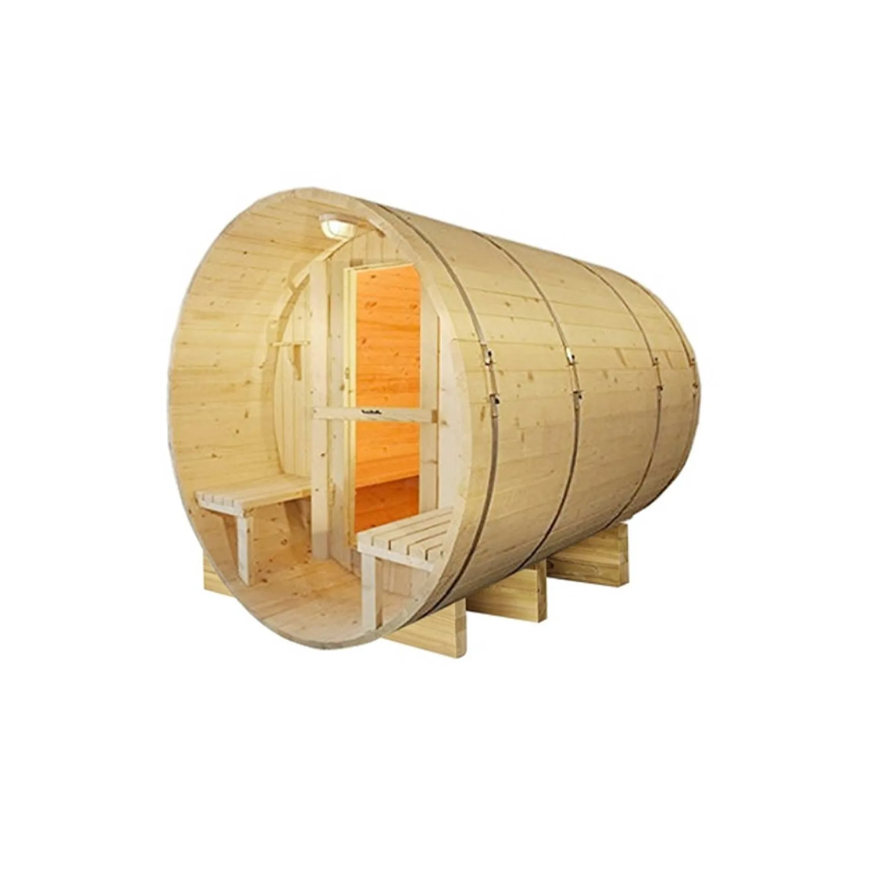 Aleko 5 Person 4.5 kW Finland Canopy Outdoor and Indoor Barrel Sauna
