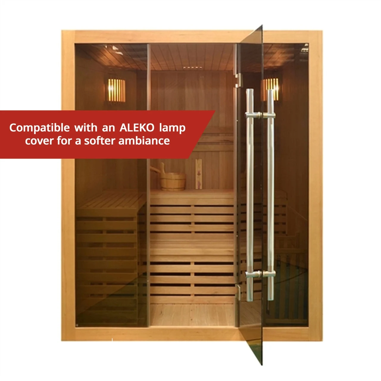 Aleko 4 Person 4.5 kW Canadian Hemlock Indoor Traditional Sauna - image 3