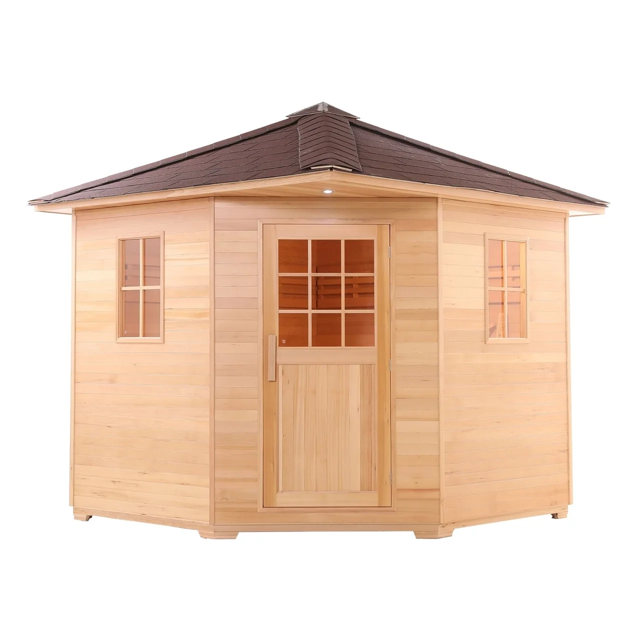 Aleko 5 Person 6 kW Hemlock Wet Dry Outdoor Traditional Sauna