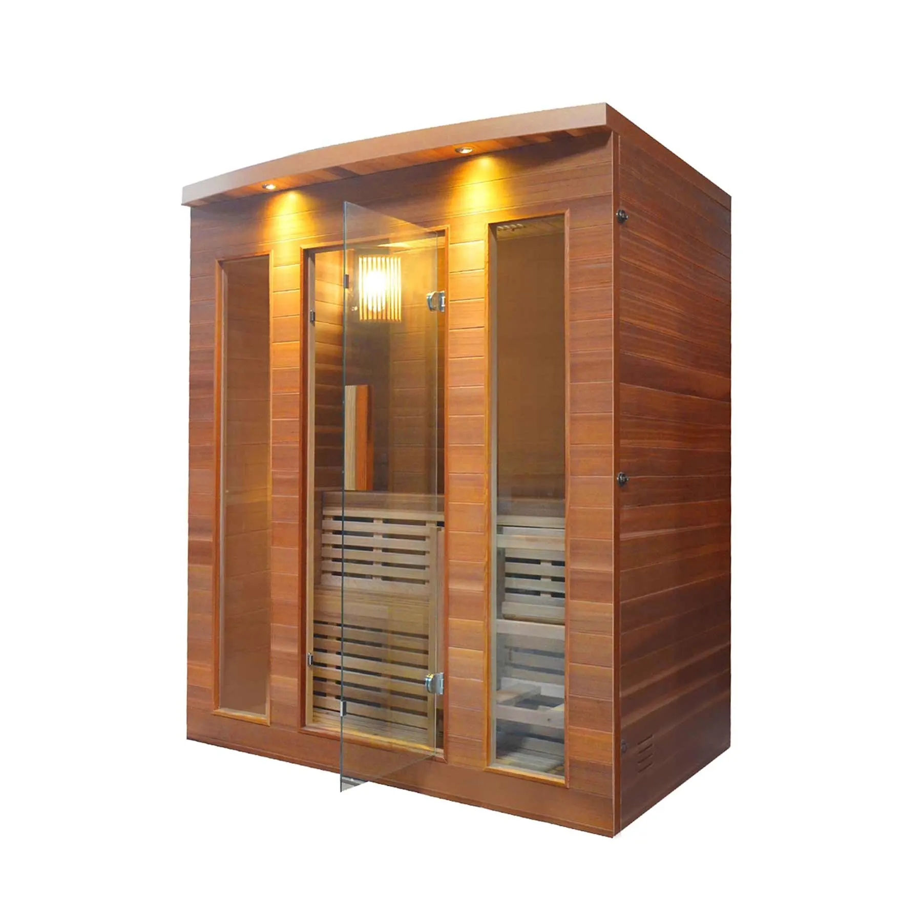 Aleko 4 Person 4.5 kW Cedar Wet Dry Indoor Traditional Sauna