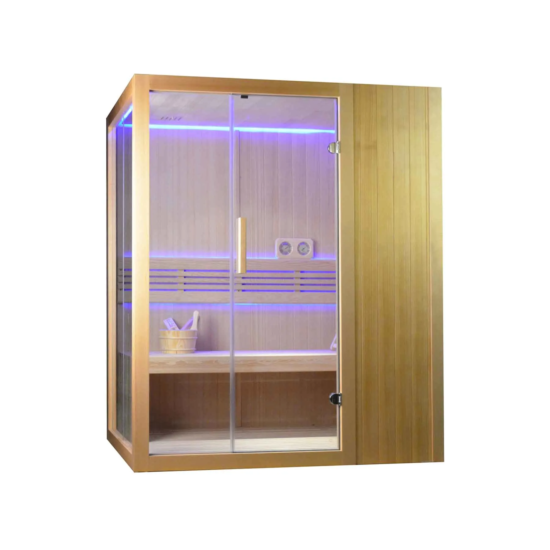 Aleko 4 Person 4.5 kW Hemlock Wet Dry Indoor Traditional Sauna - image 2