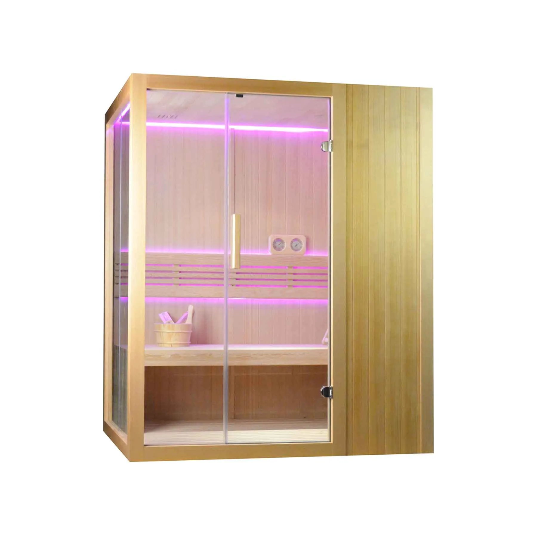 Aleko 4 Person 4.5 kW Hemlock Wet Dry Indoor Traditional Sauna - image 3