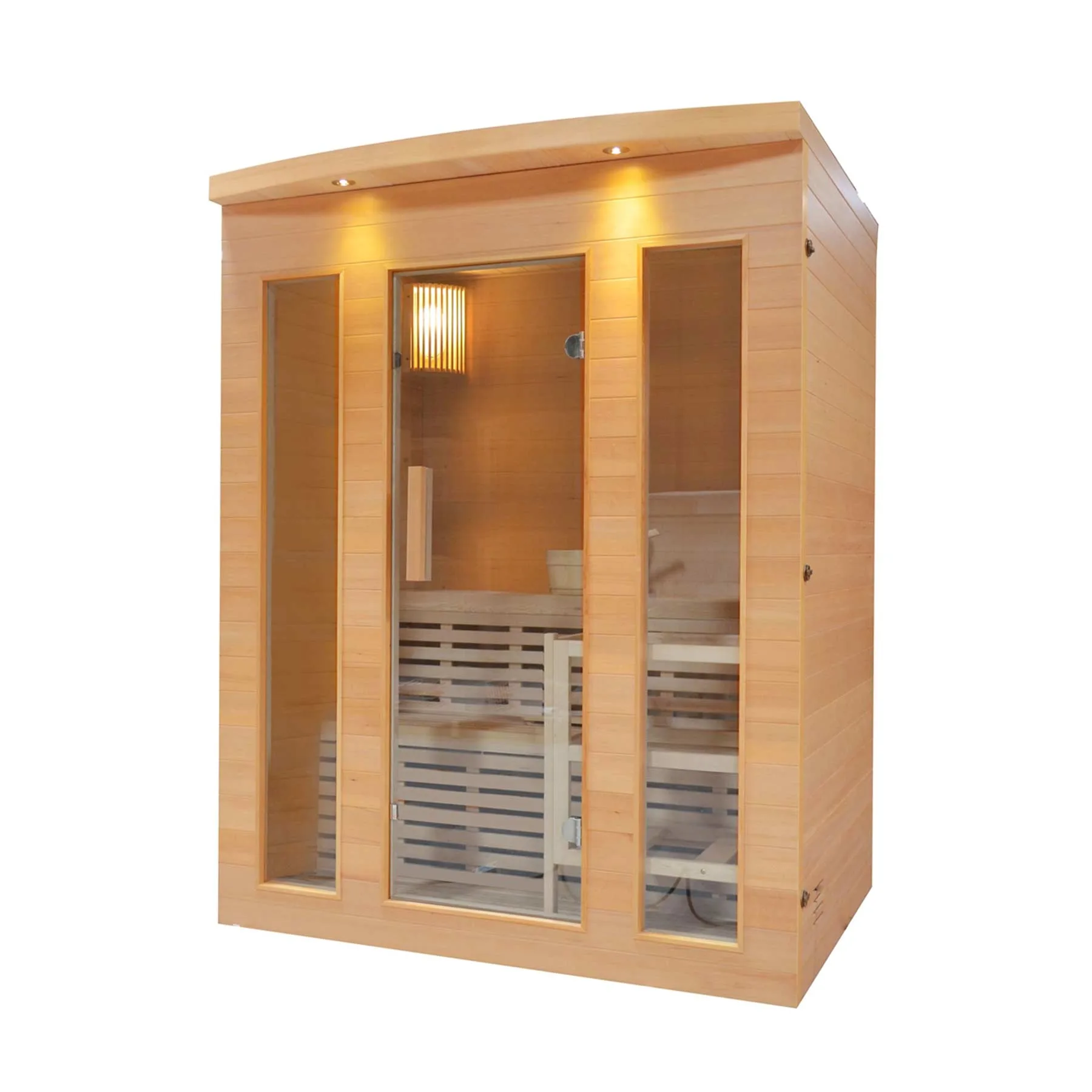 Aleko 5 Person 4.5 kW Hemlock Wet Dry Indoor Traditional Sauna
