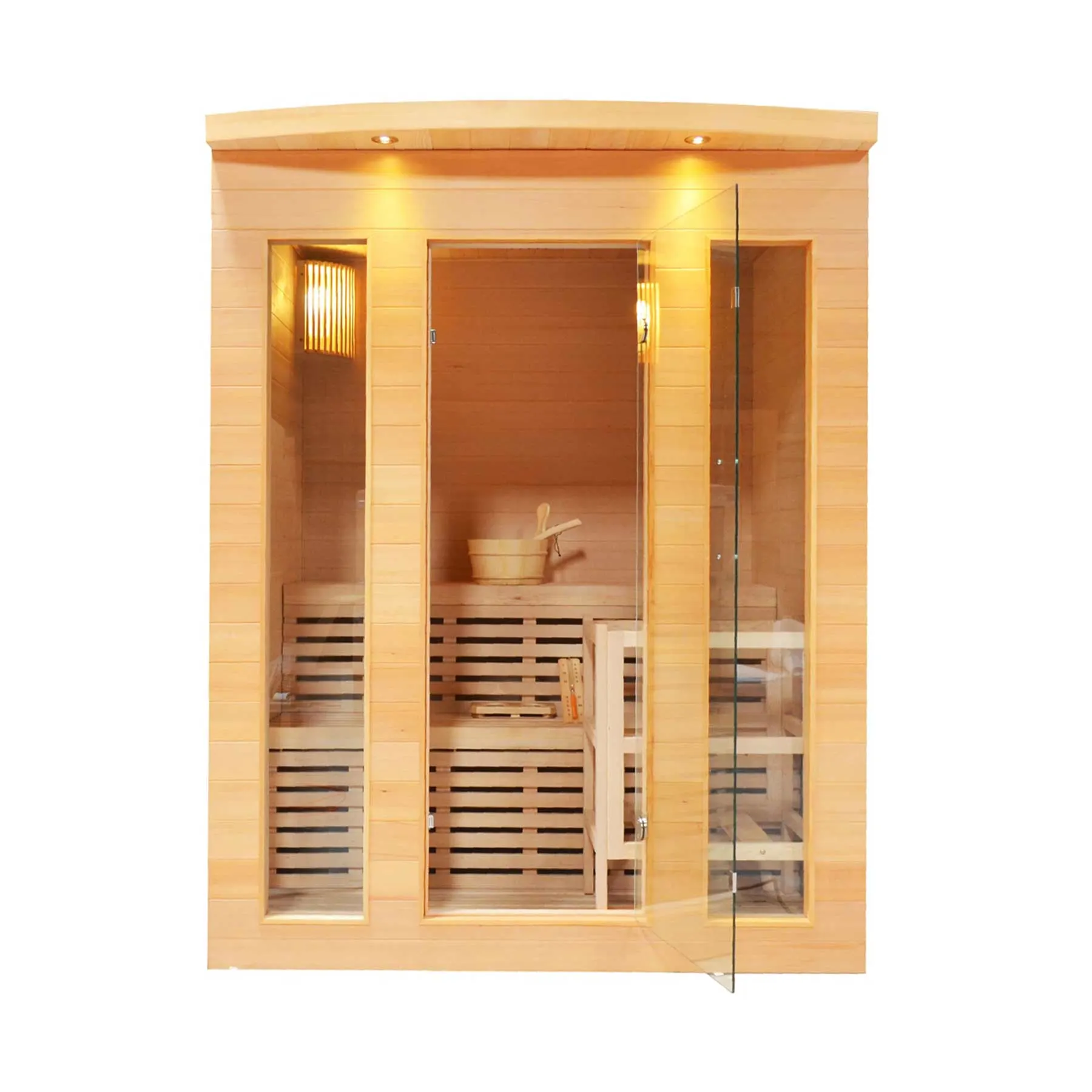 Aleko 5 Person 4.5 kW Hemlock Wet Dry Indoor Traditional Sauna - image 2