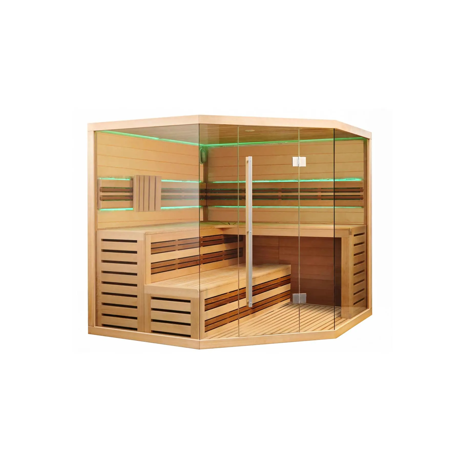 Aleko 6 Person 6 kW Hemlock Wet Dry Indoor Traditional Sauna