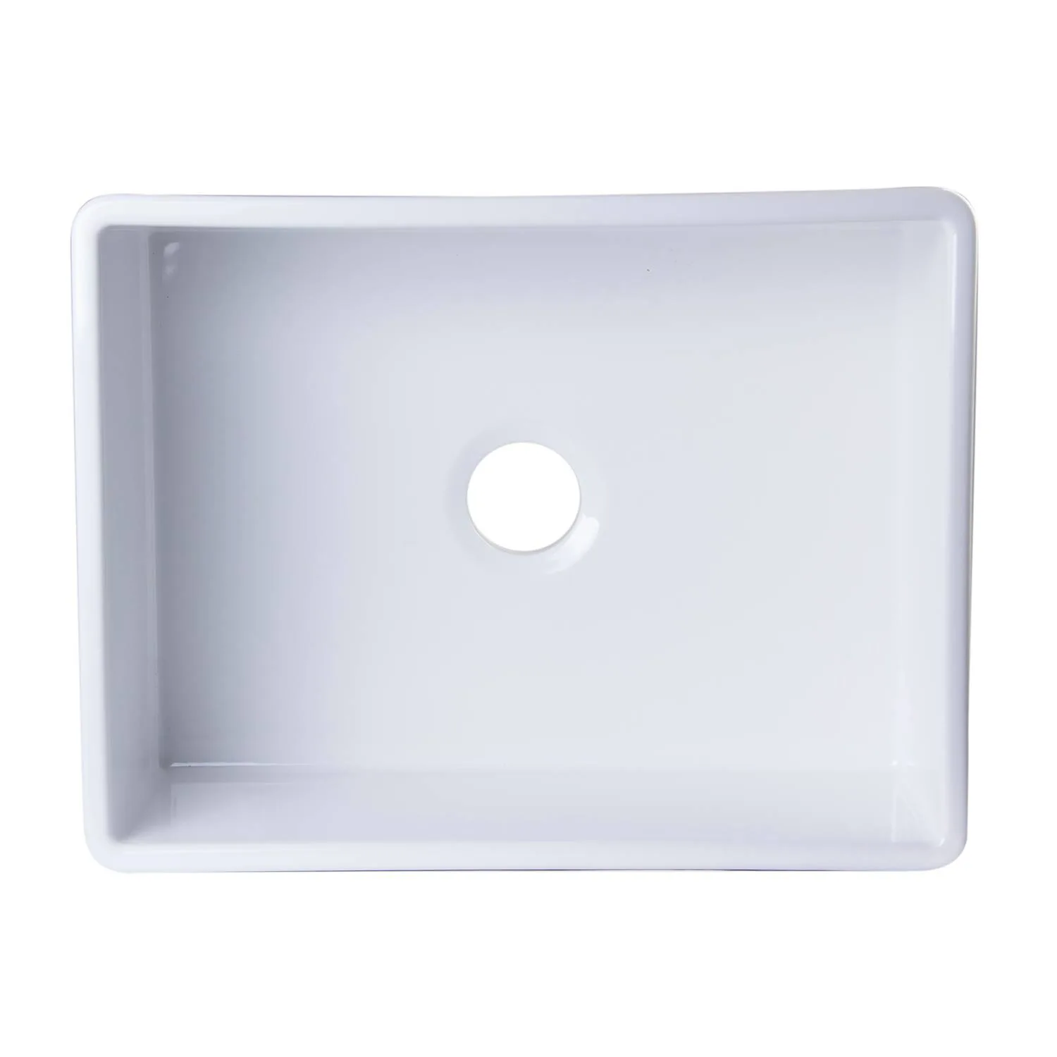 ALFI AB505 26 inch Contemporary Smooth Fireclay Farm Kitchen Sink - image 2