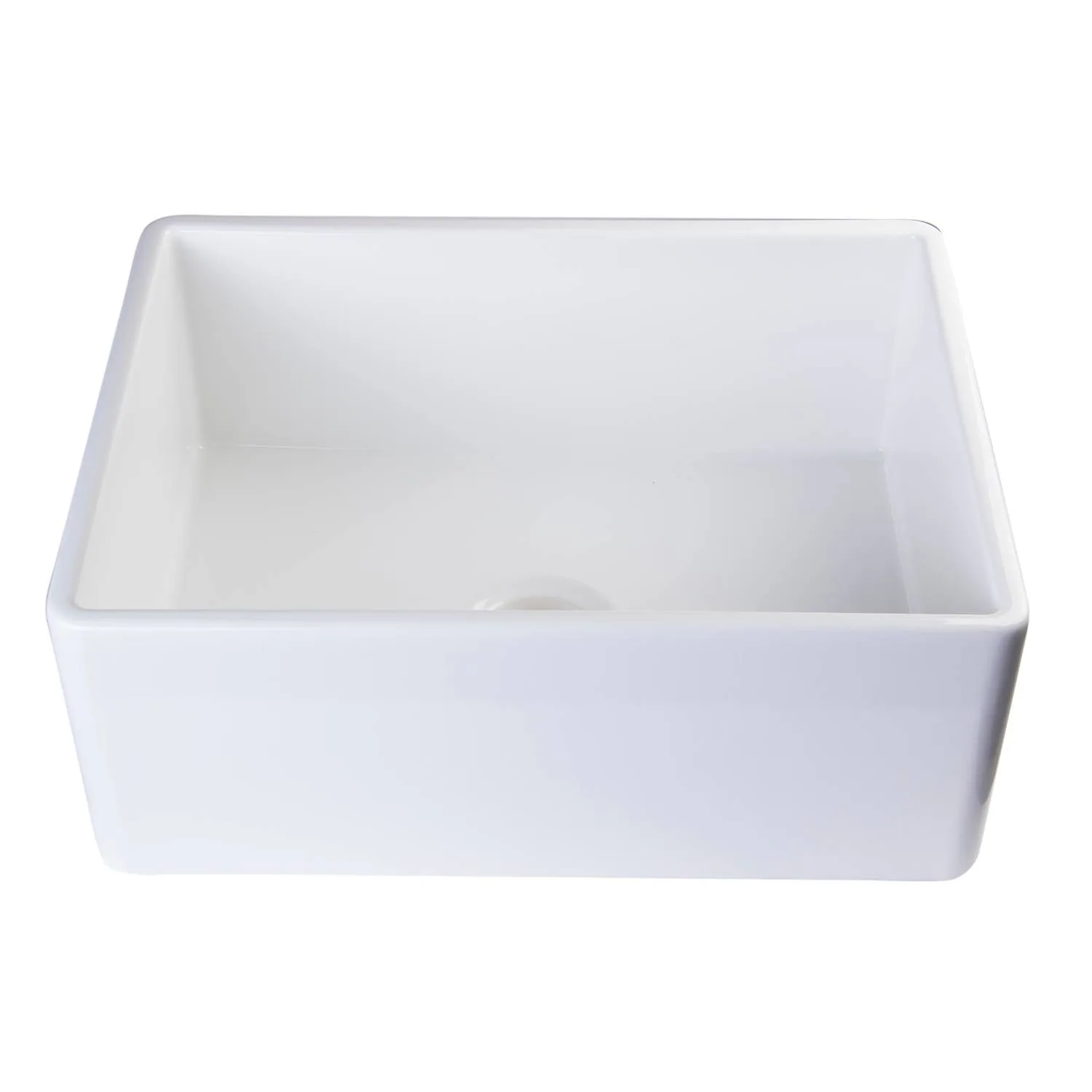 ALFI AB505 26 inch Contemporary Smooth Fireclay Farm Kitchen Sink - image 3