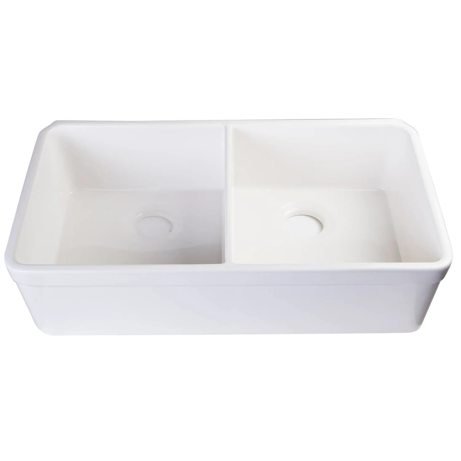 ALFI AB512UM 32 inch Double Bowl Fireclay Undermount Kitchen Sink - image 2