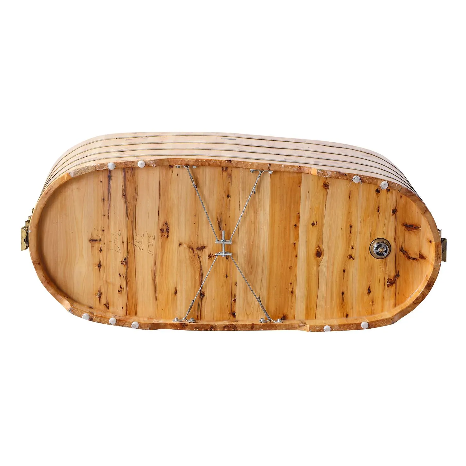 ALFI AB1103 59 inch Cedar Free Standing Bathtub With Bench - image 7