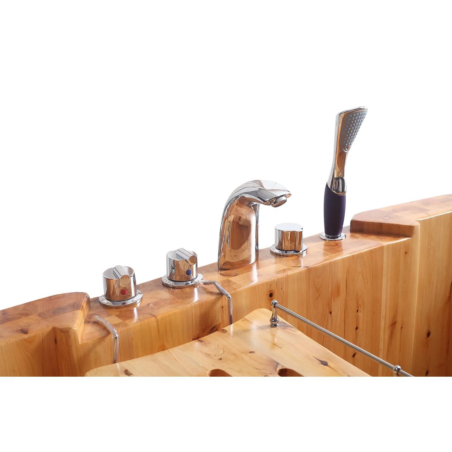 ALFI AB1130 65 inch 2 Person Cedar Free Standing Bathtub With Headrests - image 3