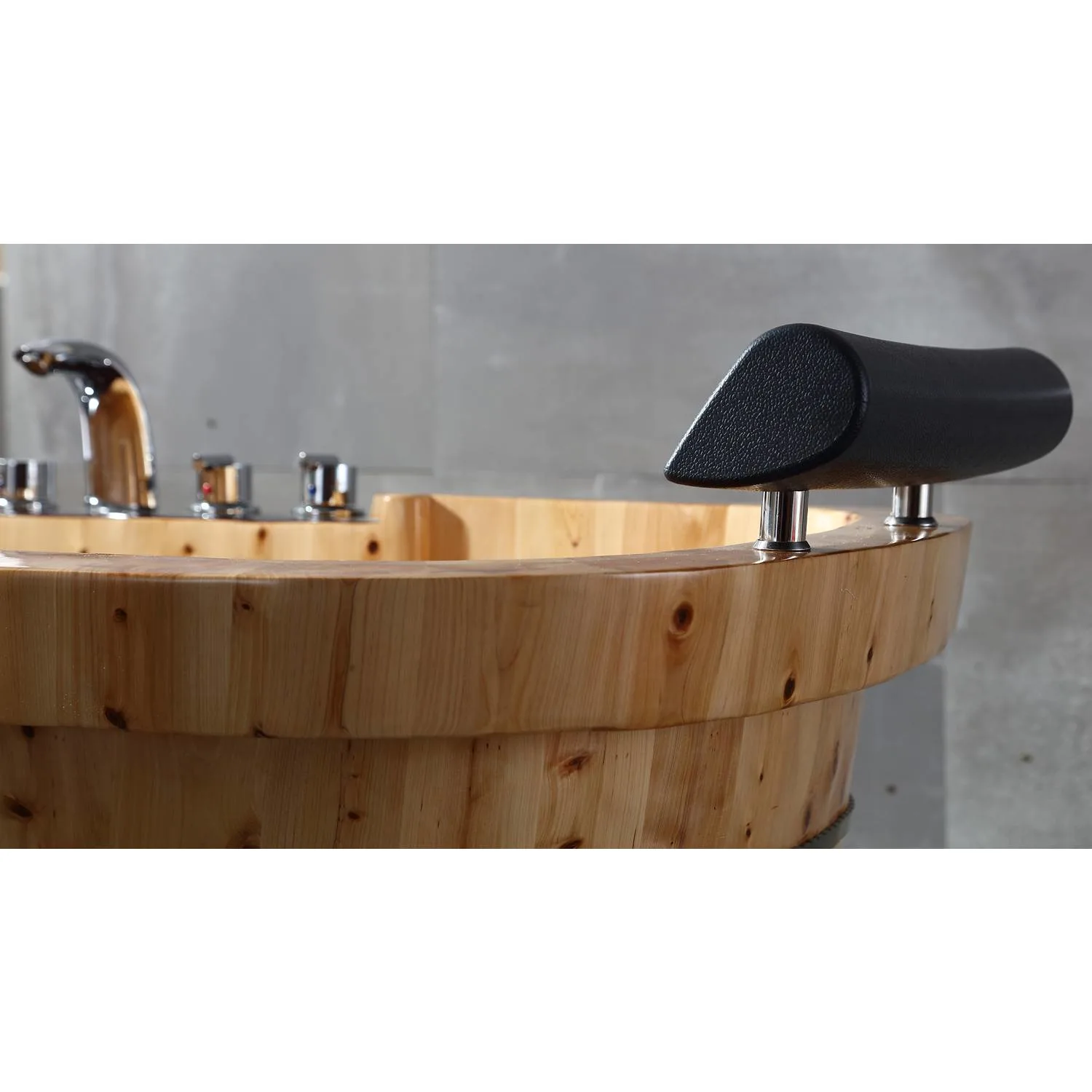 ALFI AB1130 65 inch 2 Person Cedar Free Standing Bathtub With Headrests - image 4