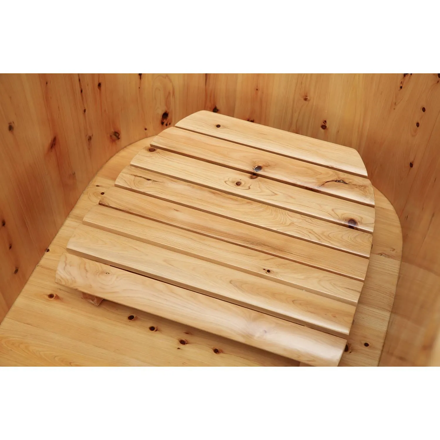 ALFI AB1136 61 inch Cedar Free Standing Bathtub With Chrome Tub Filler - image 7