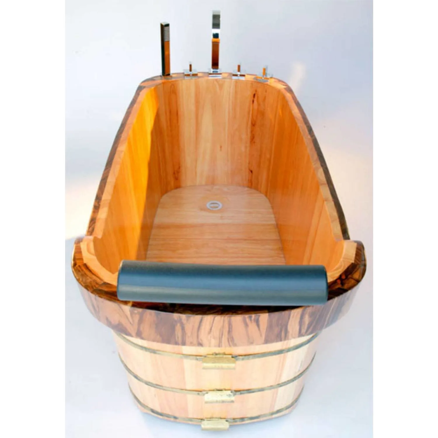 ALFI AB1148 59 inch Wooden Free Standing Bathtub With Chrome Tub Filler - image 7