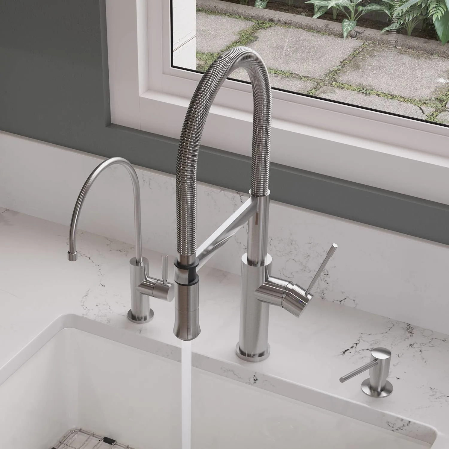ALFI AB2015 Brushed Gooseneck Single Hole Kitchen Faucet - image 11
