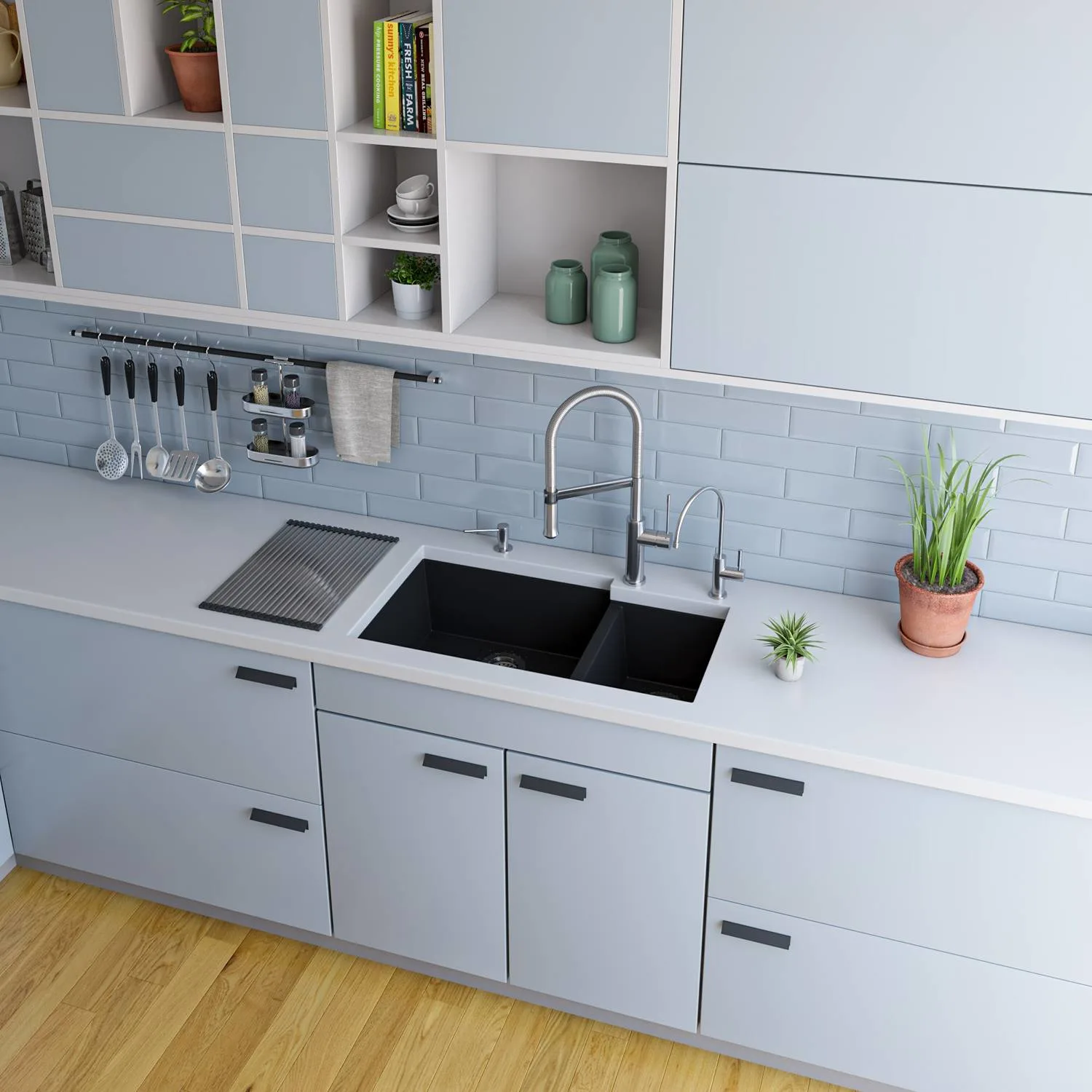 ALFI AB2015 Brushed Gooseneck Single Hole Kitchen Faucet - image 8