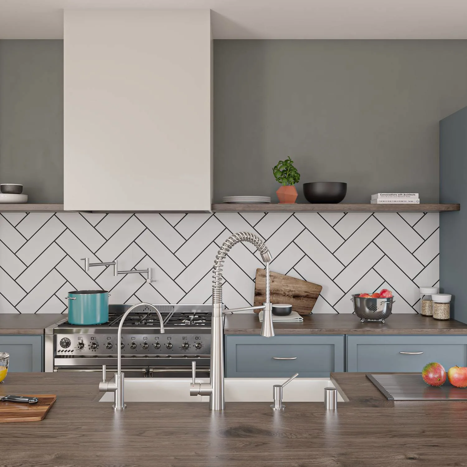 ALFI AB2039S Stainless Steel Commercial Spring Faucet With Shower Spray - image 9