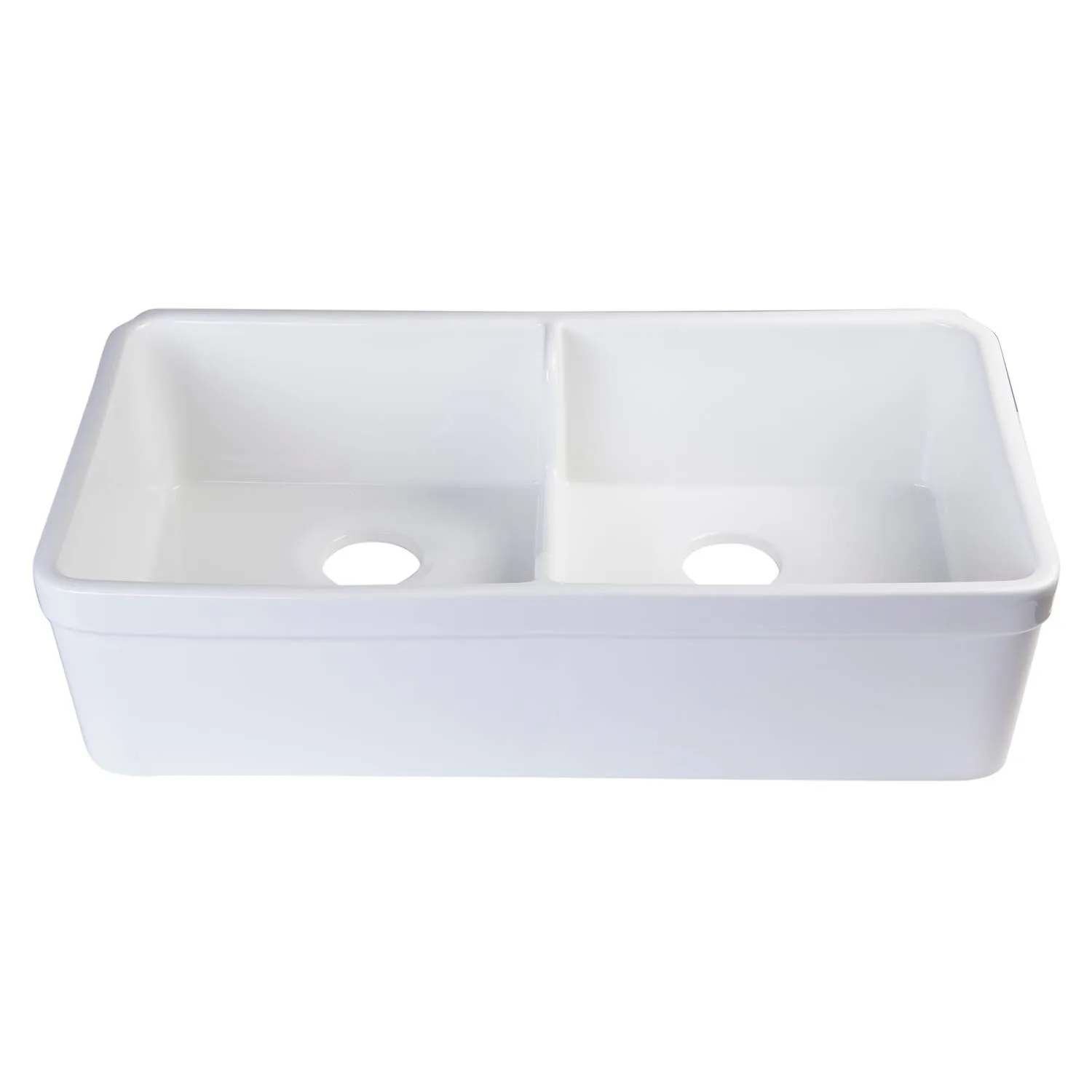 ALFI AB5123 32 inch Double Bowl Short Fireclay Farm Kitchen Sink - image 3