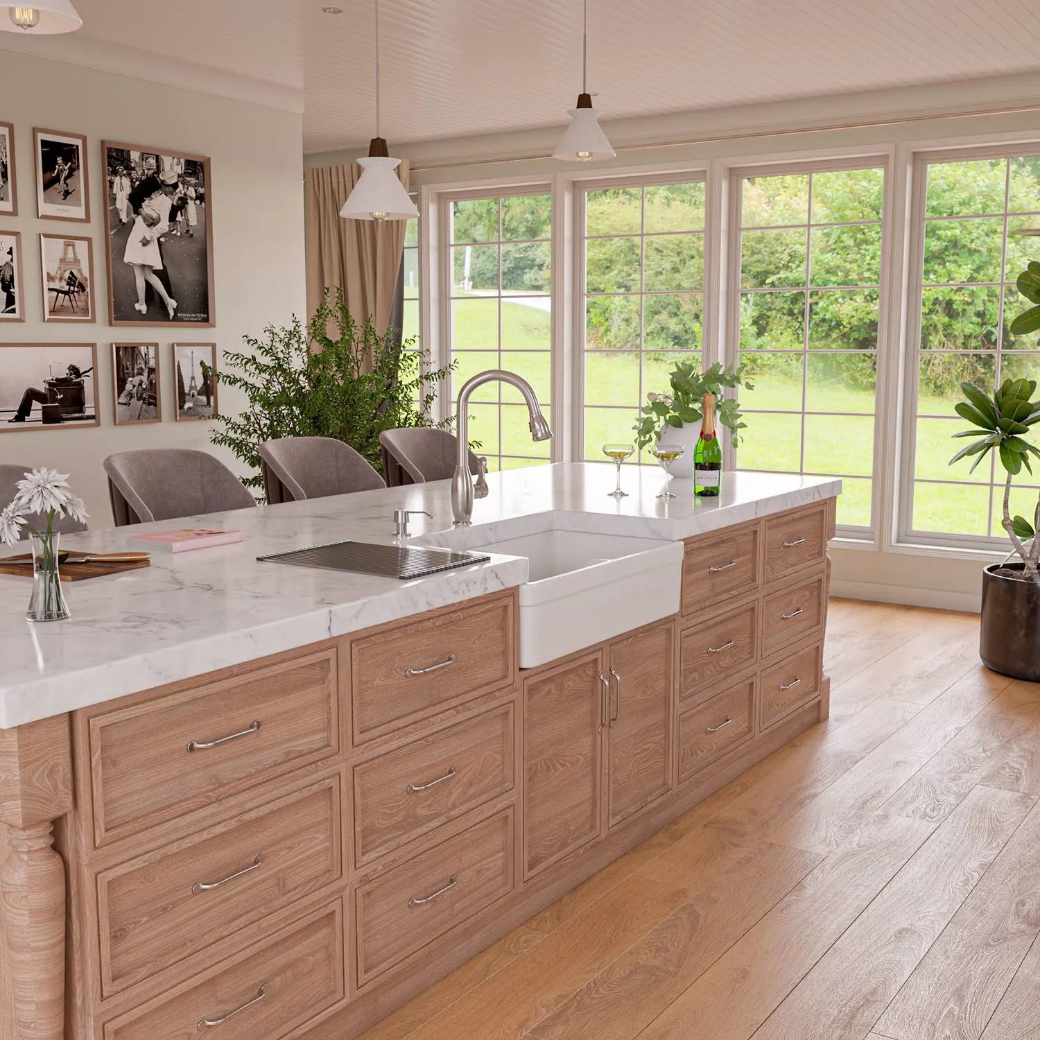 ALFI AB5123 32 inch Double Bowl Short Fireclay Farm Kitchen Sink - image 8