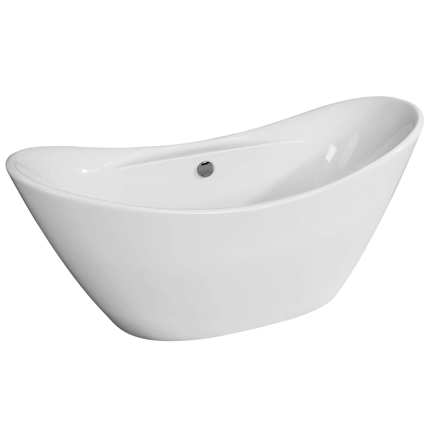 ALFI AB8803 68 inch Acrylic Oval Free Standing Soaking Bathtub
