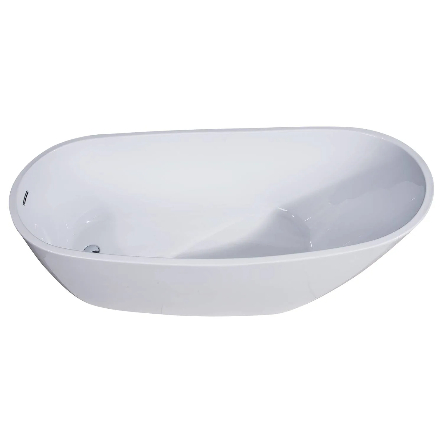 ALFI AB8826 68 inch Acrylic Oval Free Standing Soaking Bathtub
