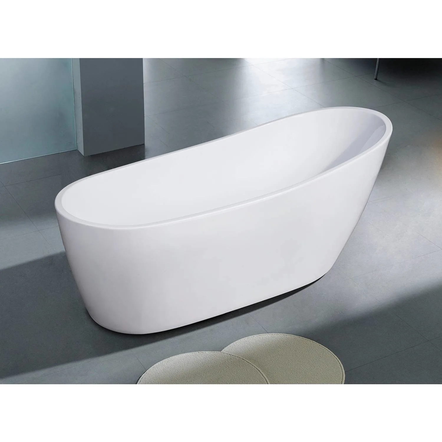 ALFI AB8826 68 inch Acrylic Oval Free Standing Soaking Bathtub - image 3