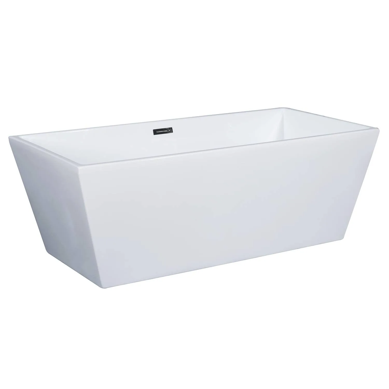 ALFI AB8832 67 inch Acrylic Rectangular Free Standing Soaking Bathtub - image 2