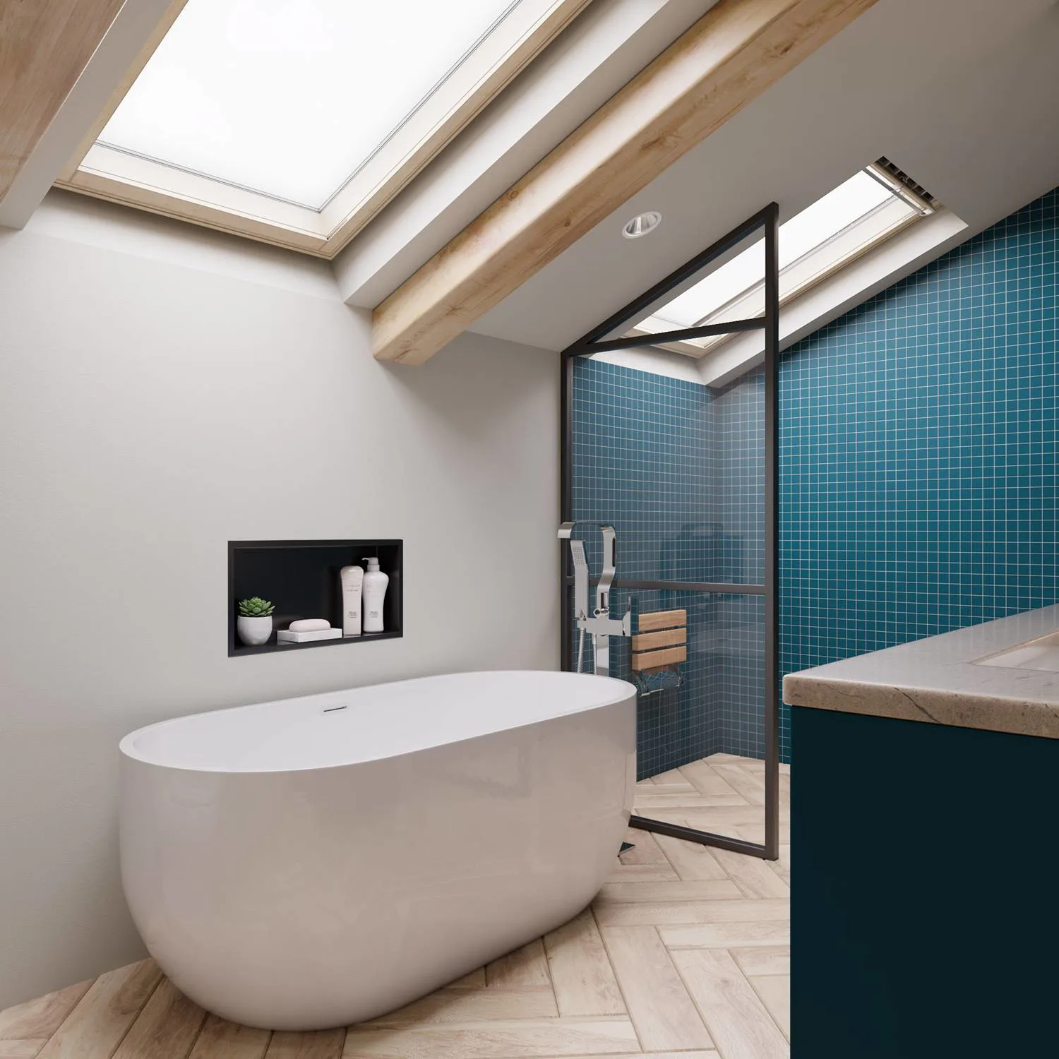 ALFI AB8838 59 inch Acrylic Oval Free Standing Soaking Bathtub - image 5