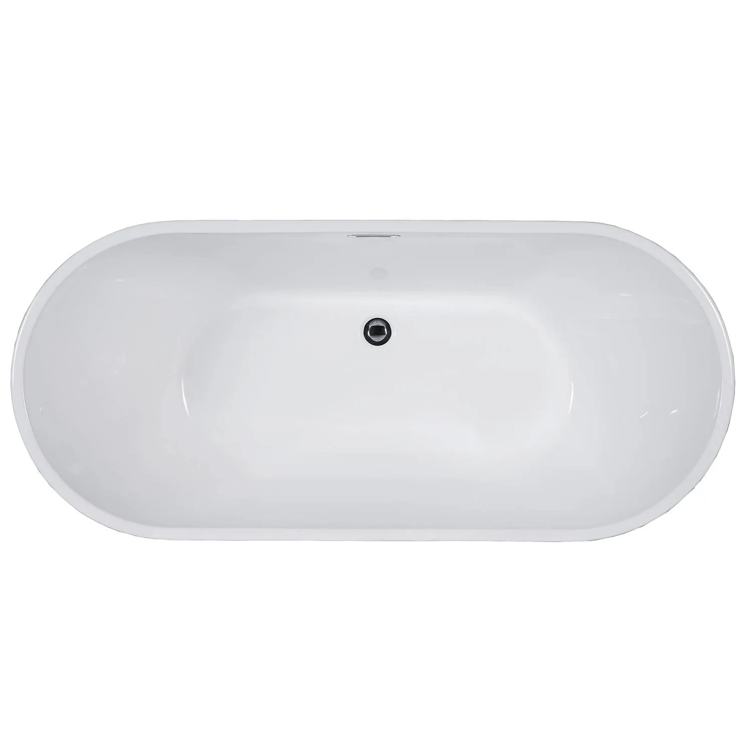 ALFI AB8839 67 inch Acrylic Oval Free Standing Soaking Bathtub - image 3