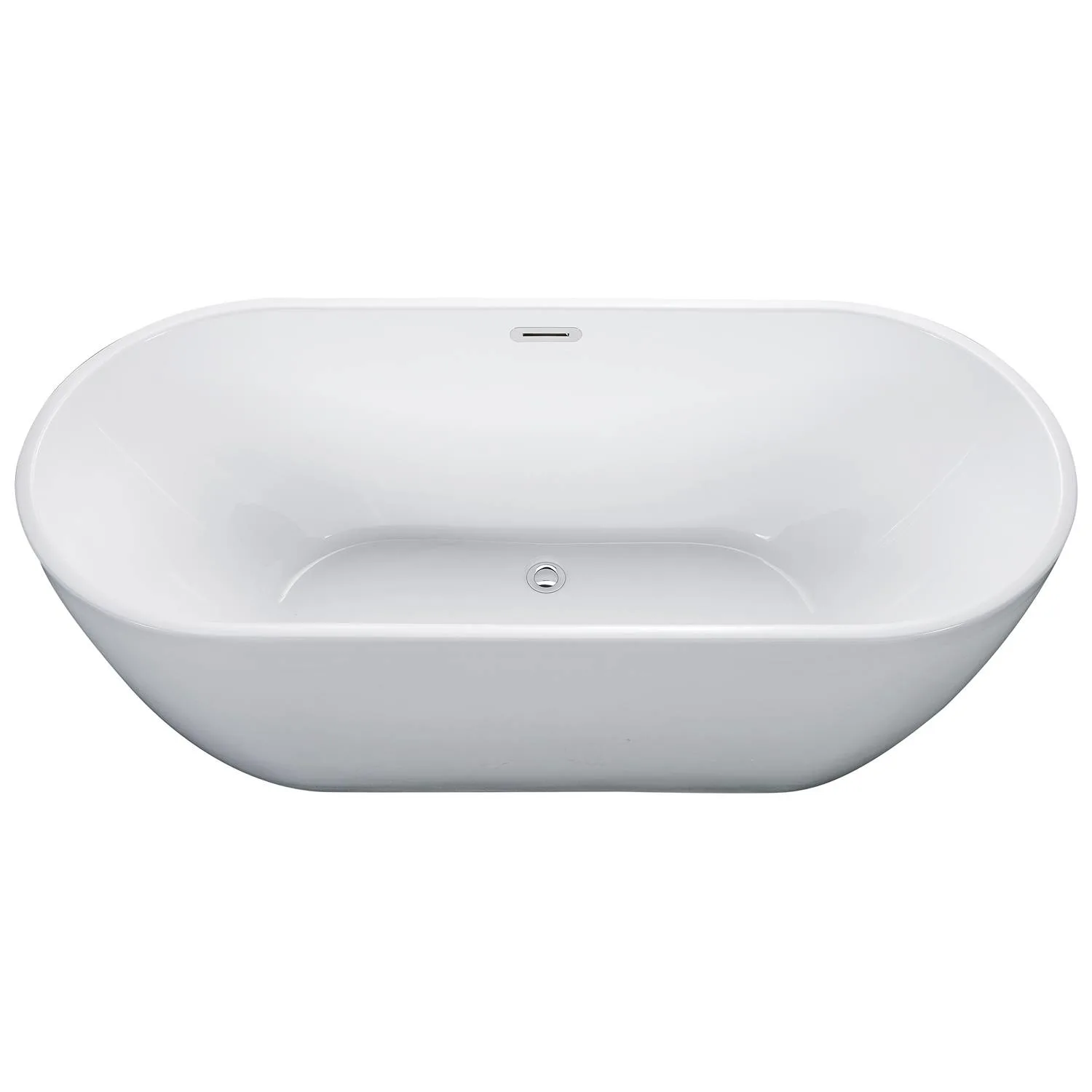 ALFI AB8839 67 inch Acrylic Oval Free Standing Soaking Bathtub - image 4