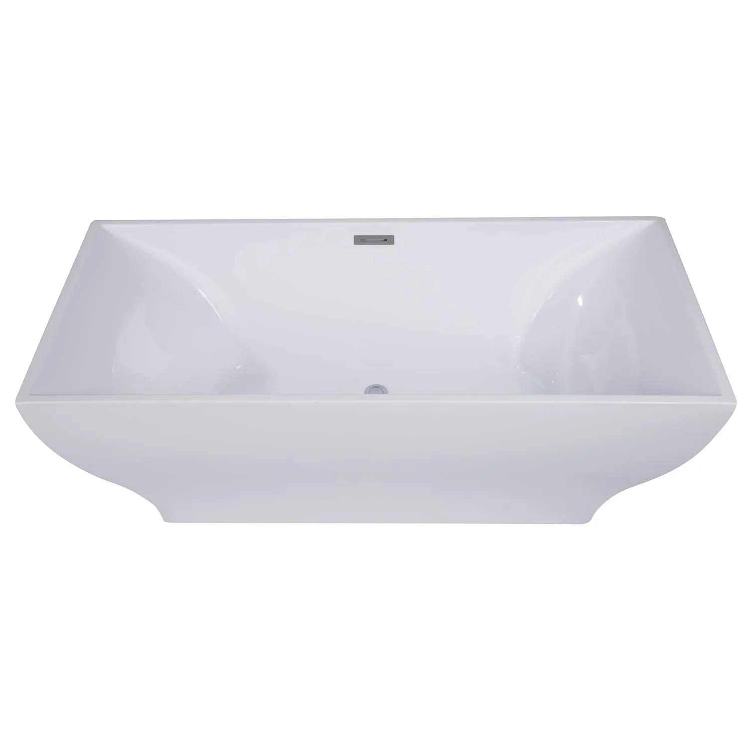 ALFI AB8840 67 inch Acrylic Rectangular Free Standing Soaking Bathtub - image 3