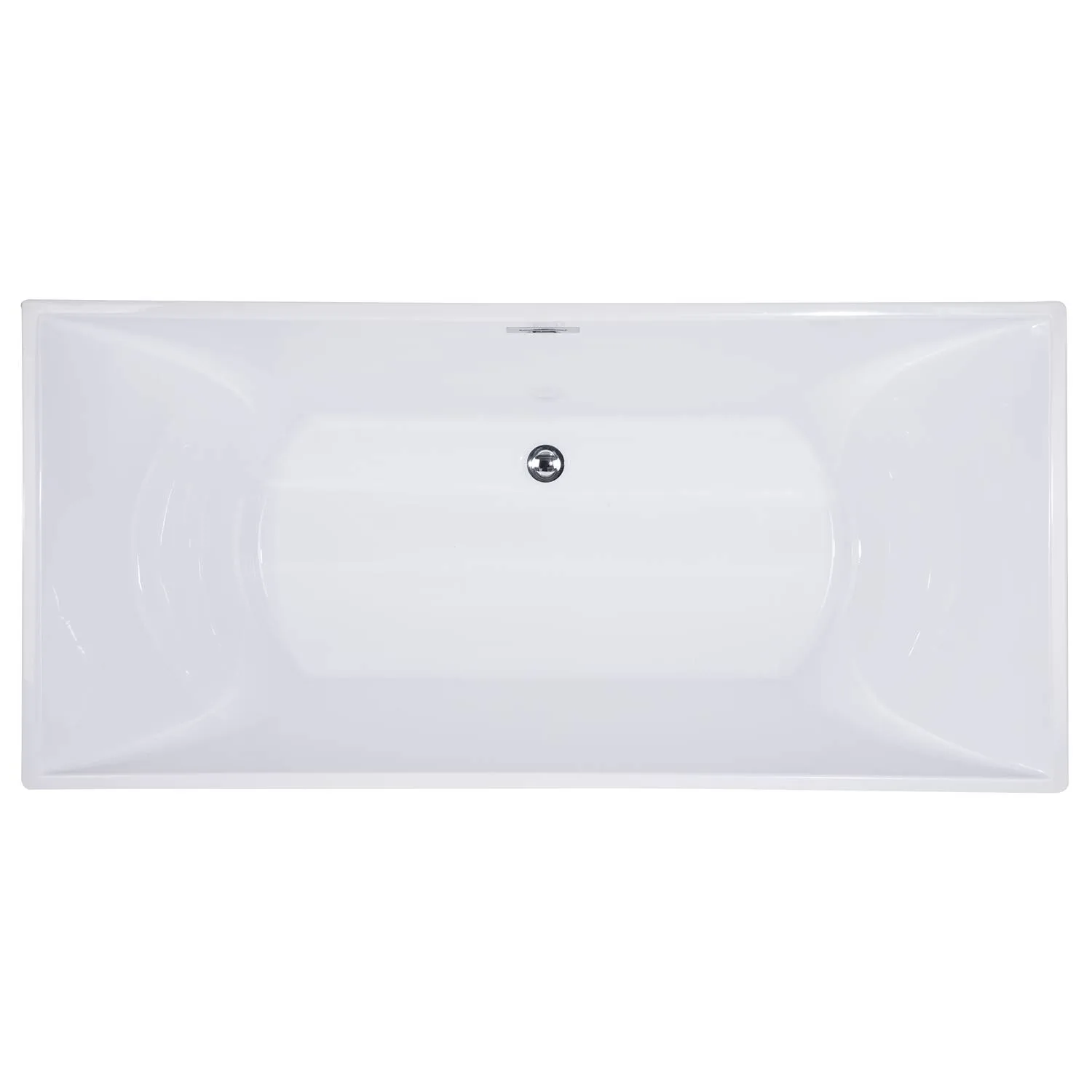 ALFI AB8840 67 inch Acrylic Rectangular Free Standing Soaking Bathtub - image 6