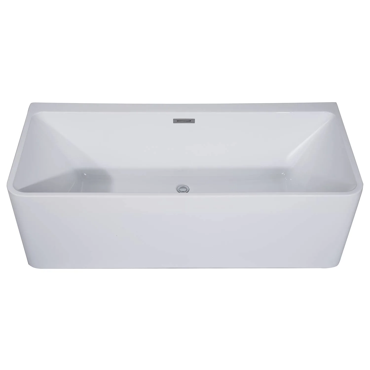 ALFI AB8858 59 inch Acrylic Rectangular Free Standing Soaking Bathtub - image 2