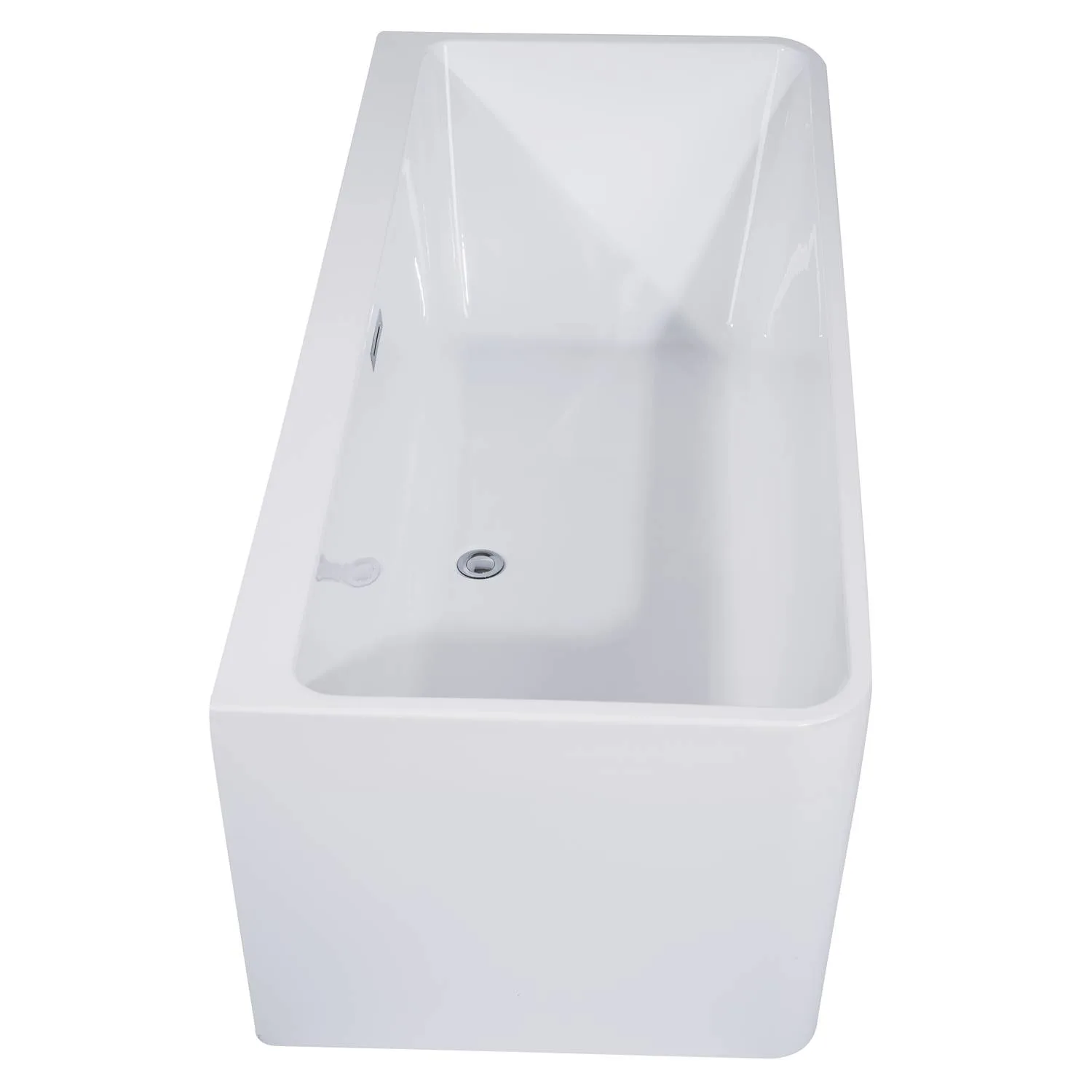 ALFI AB8859 67 inch Acrylic Rectangular Free Standing Soaking Bathtub - image 3