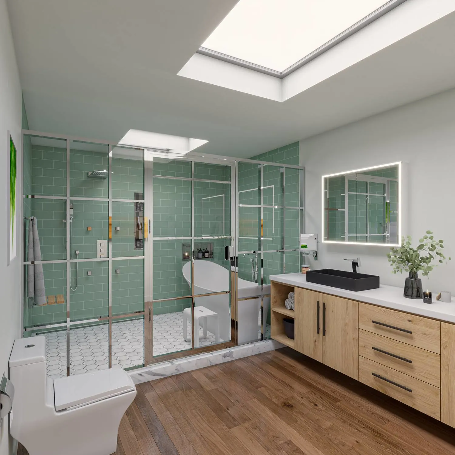 ALFI AB9915 74 inch White Resin Soaking Slipper Bathtub - image 8