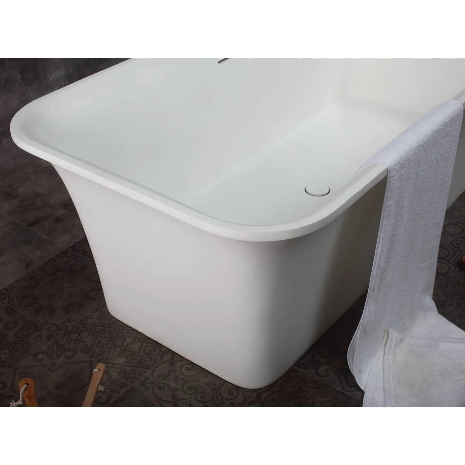 ALFI AB9942 67 inch Rectangular Resin Soaking Bathtub - image 6