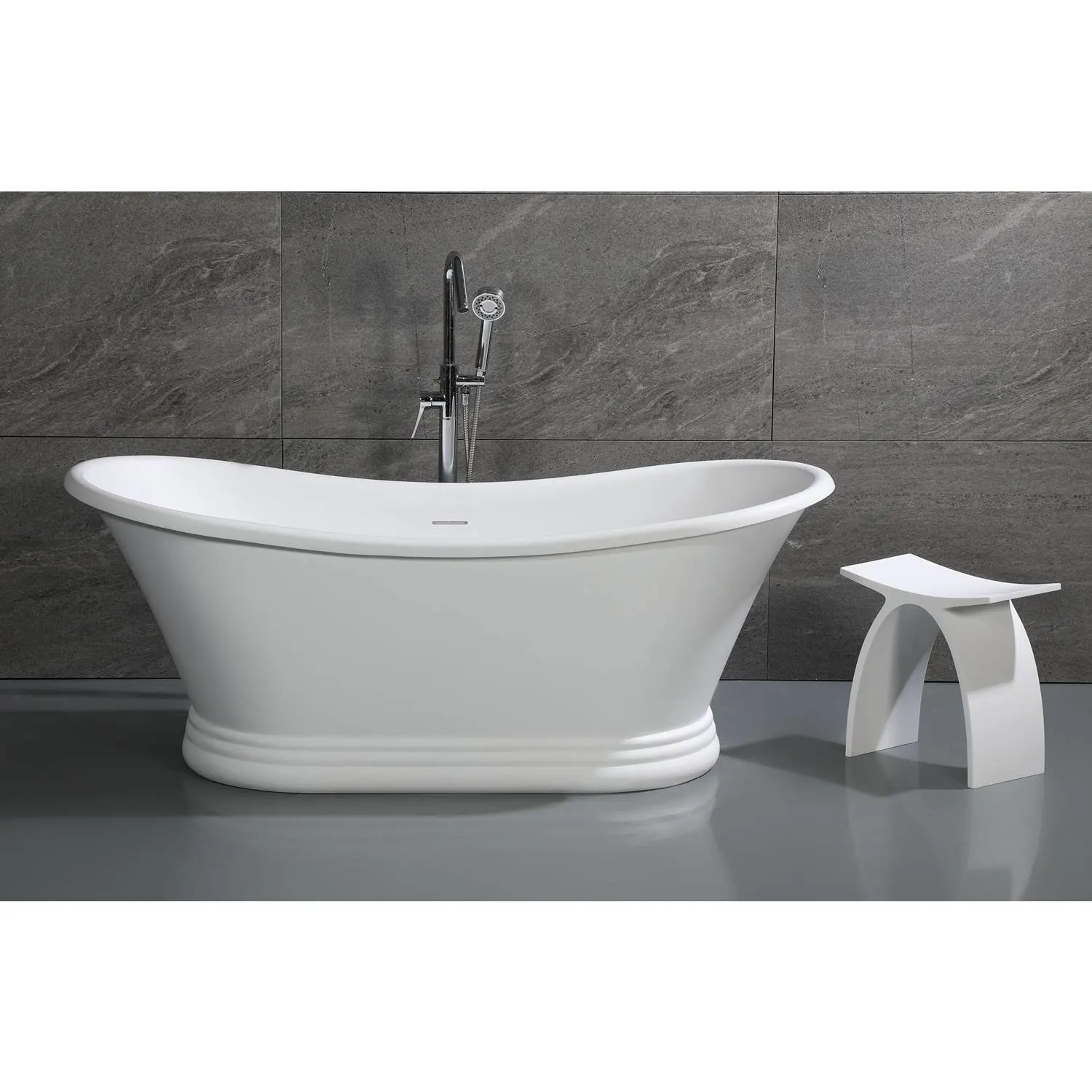 ALFI AB9950 67 inch Matte Pedestal Resin Bathtub - image 11