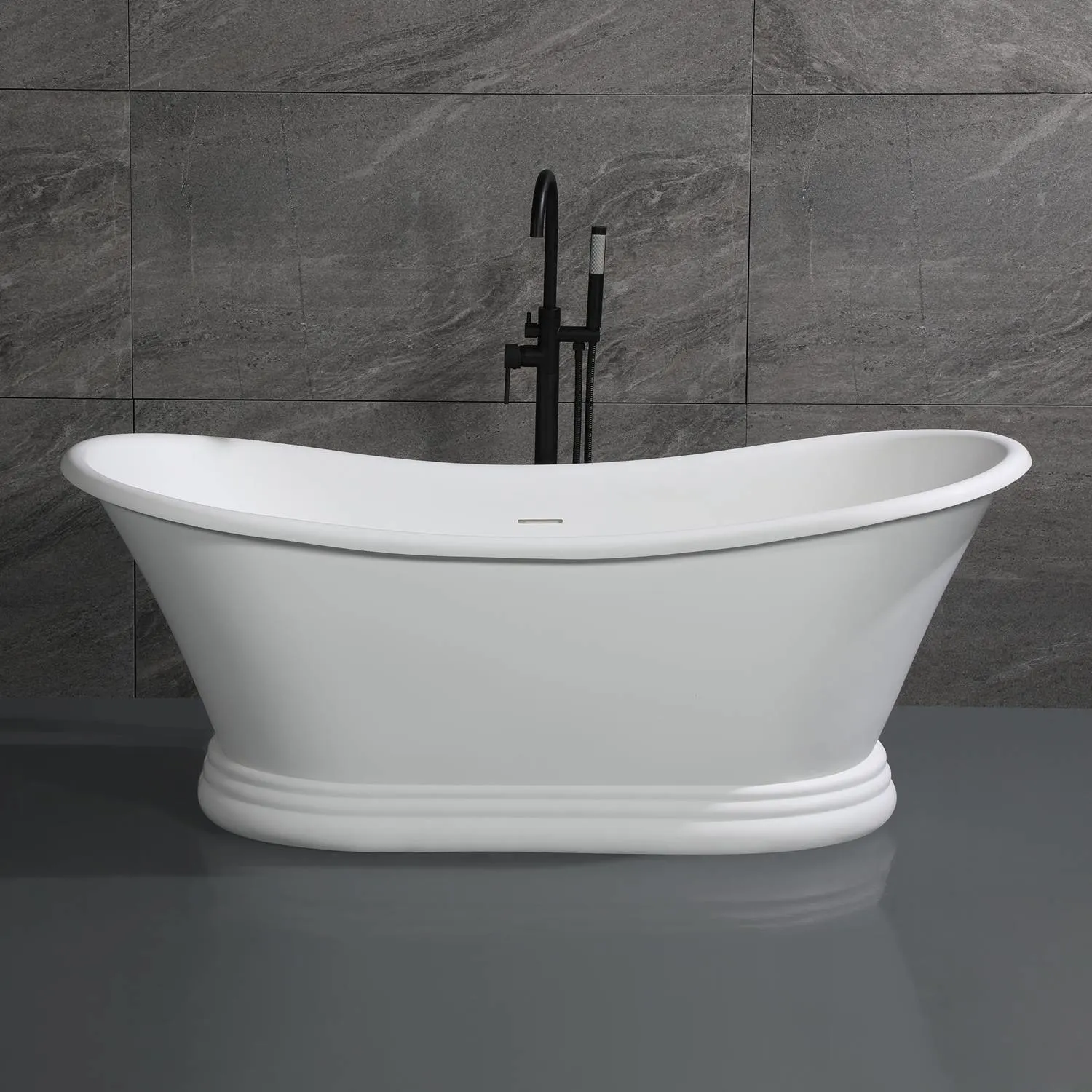 ALFI AB9950 67 inch Matte Pedestal Resin Bathtub - image 12