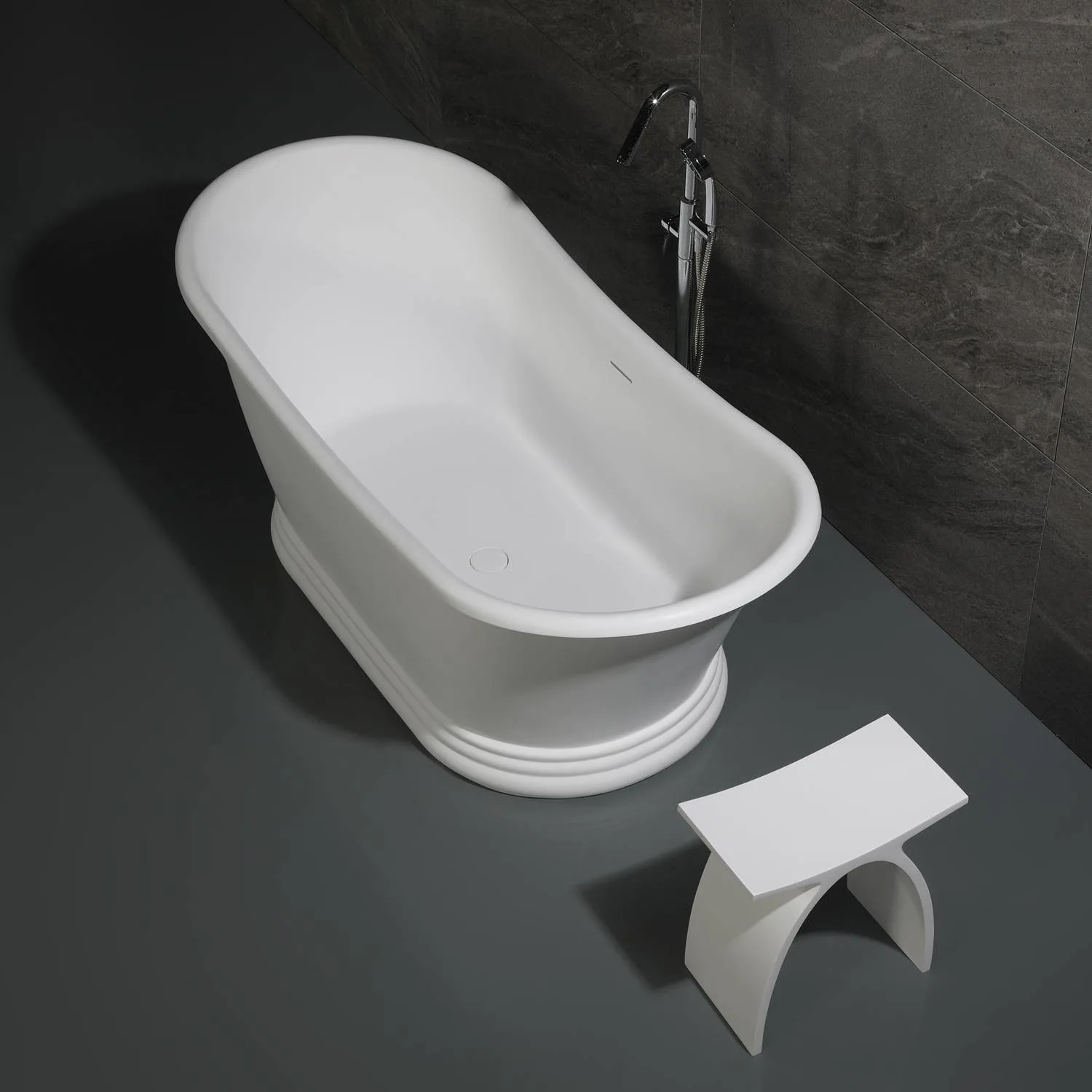 ALFI AB9950 67 inch Matte Pedestal Resin Bathtub - image 8