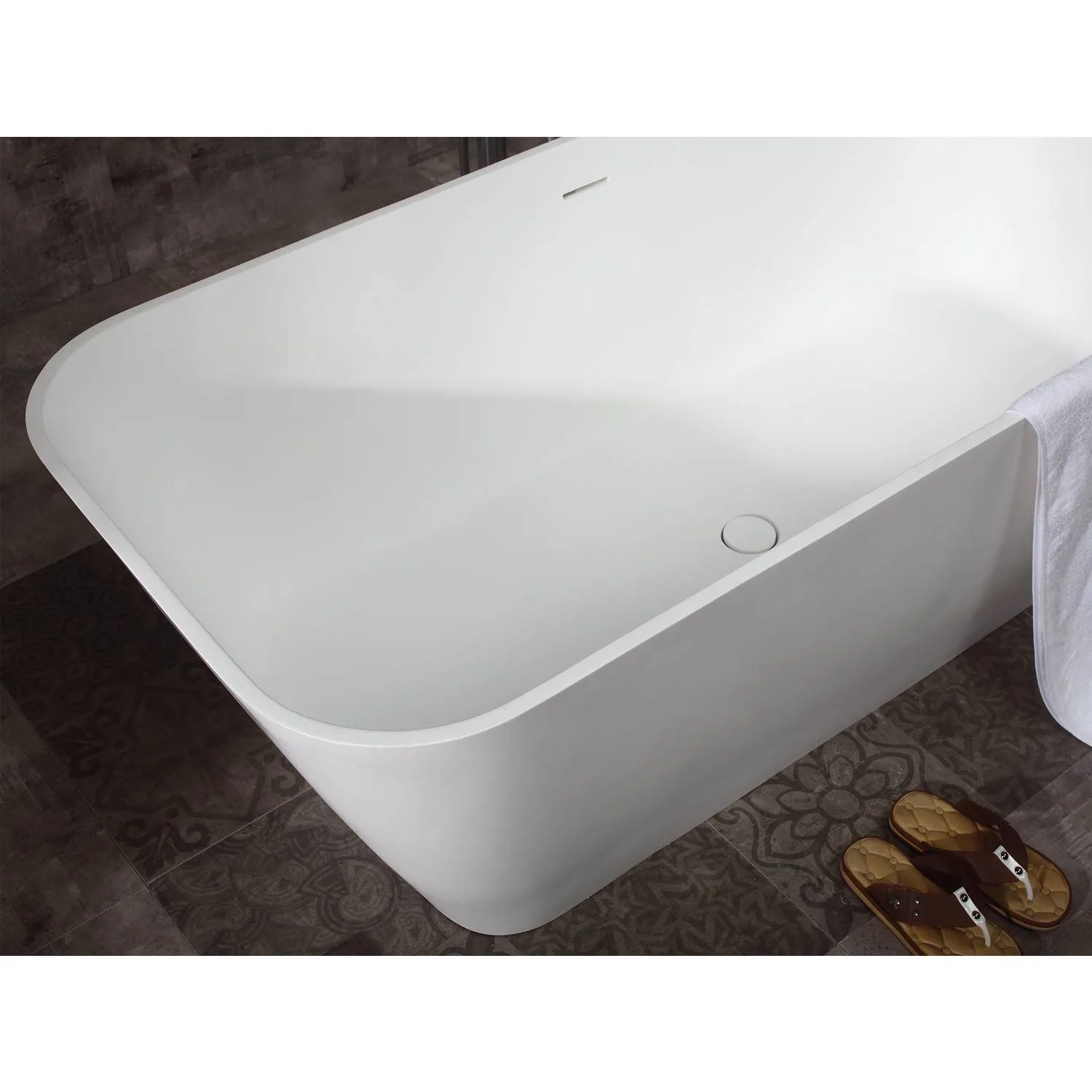 ALFI AB9952 67 inch Rectangular Resin Soaking Bathtub - image 2