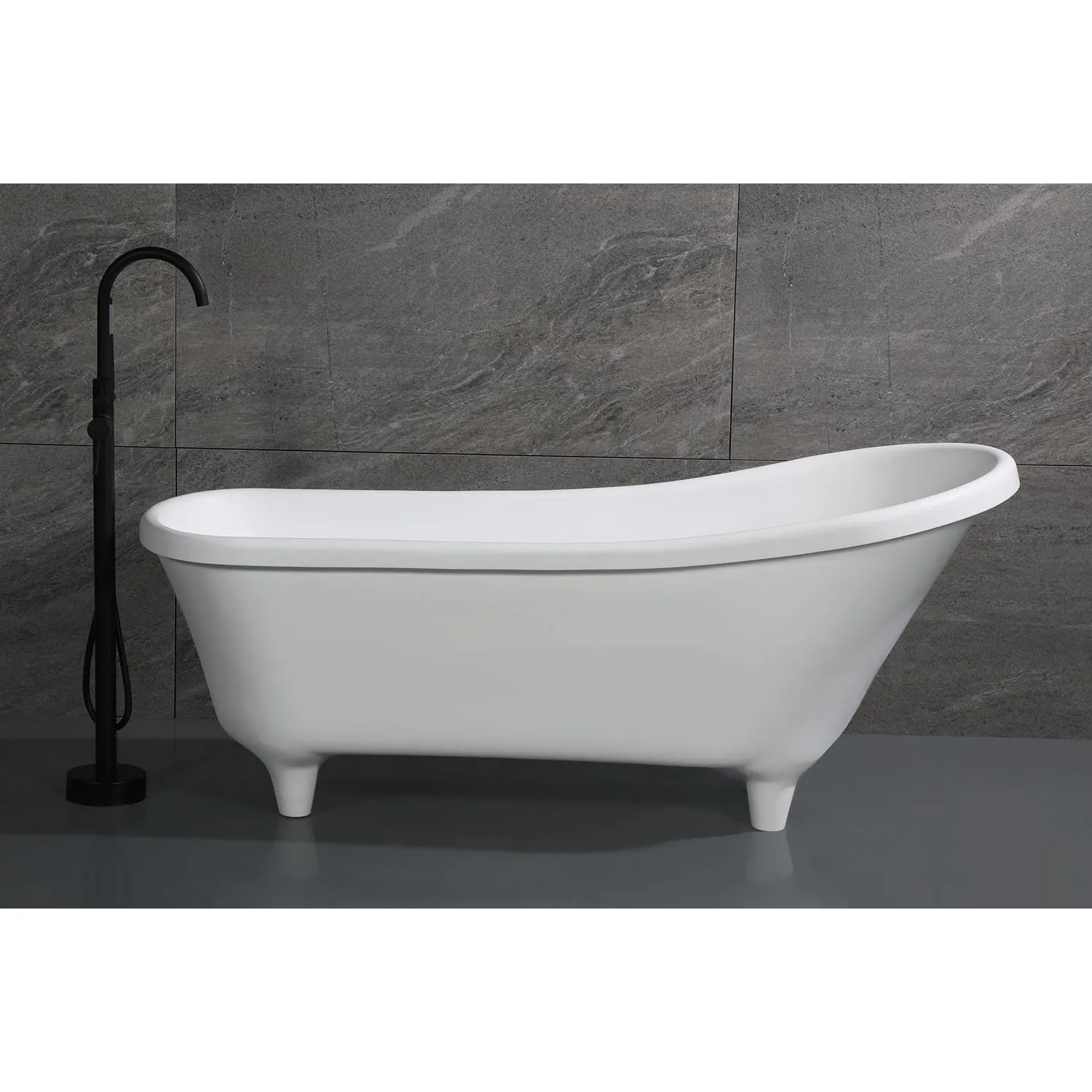 ALFI AB9960 67 inch Matte Clawfoot Resin Bathtub - image 7