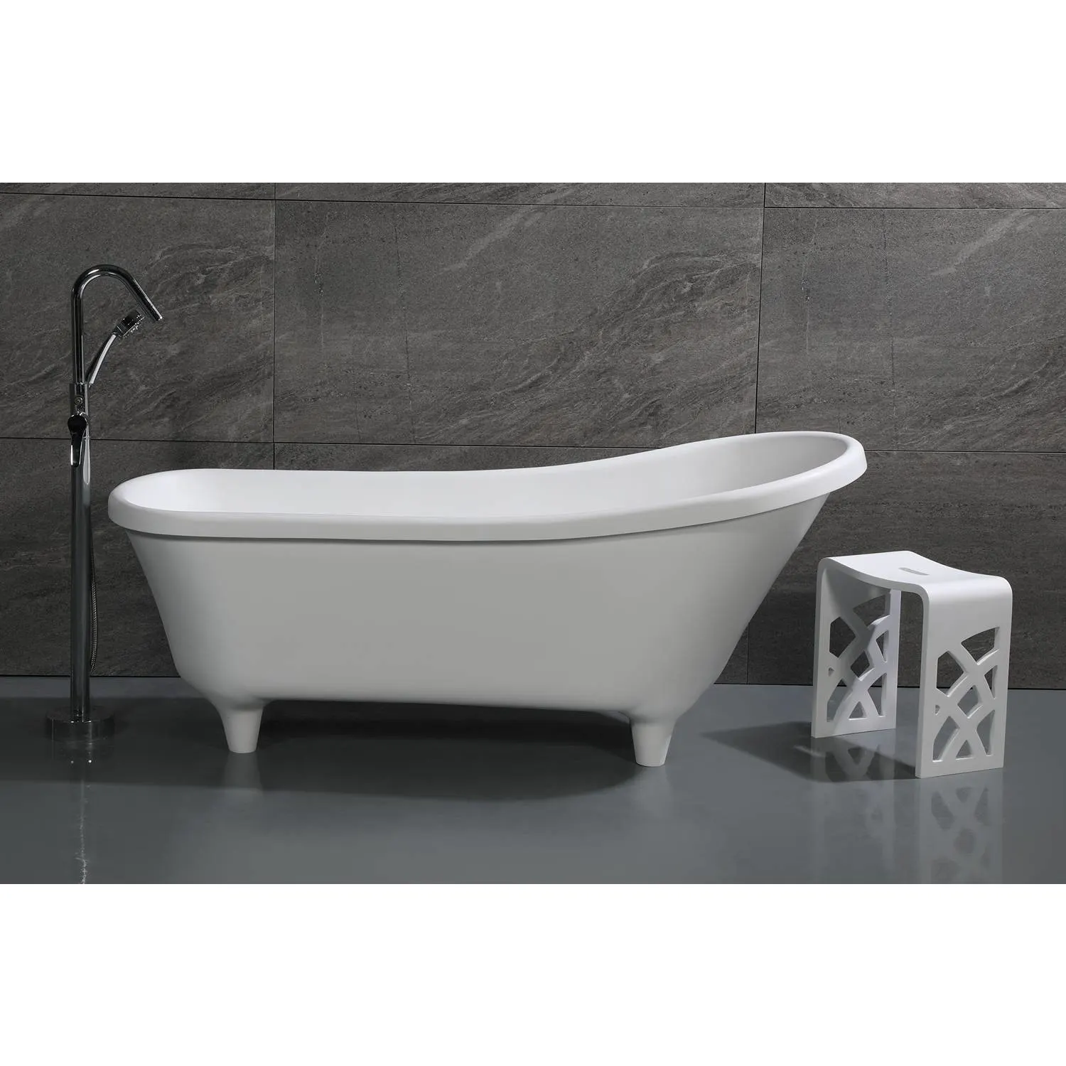 ALFI AB9960 67 inch Matte Clawfoot Resin Bathtub - image 8