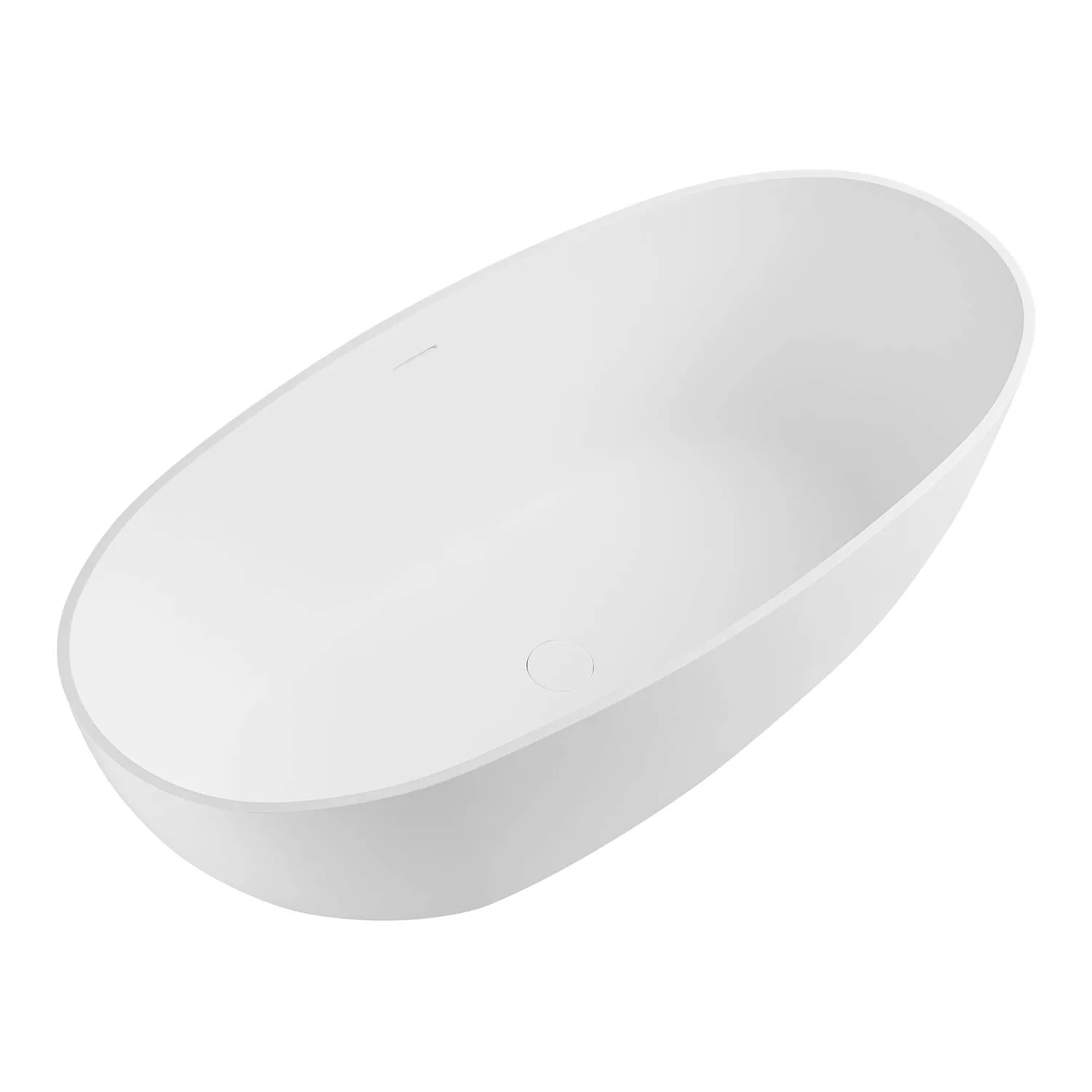 ALFI AB9975 59 inch Oval Resin Soaking Bathtub