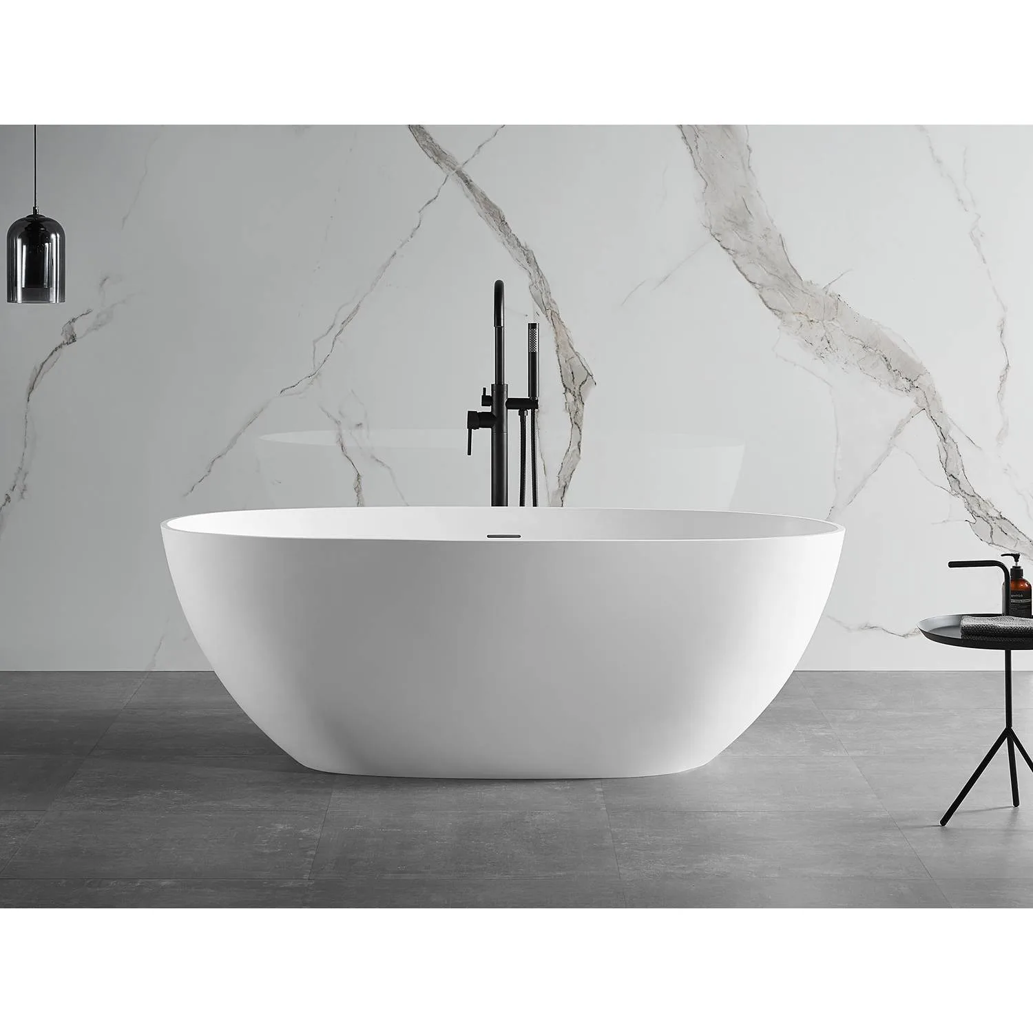 ALFI AB9975 59 inch Oval Resin Soaking Bathtub - image 8