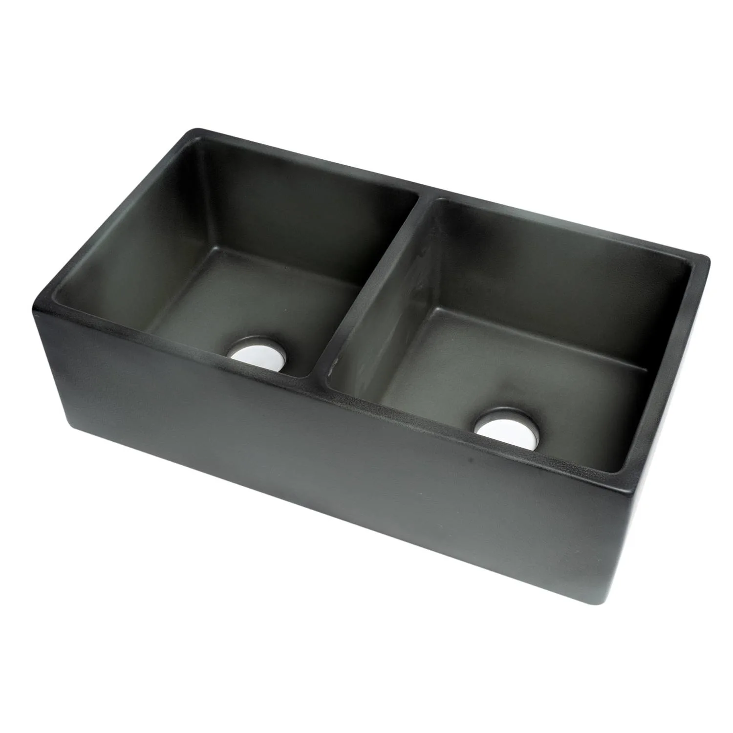 ALFI ABCO3318DB 33 in Concrete Double Bowl Fireclay Farm Kitchen Sink