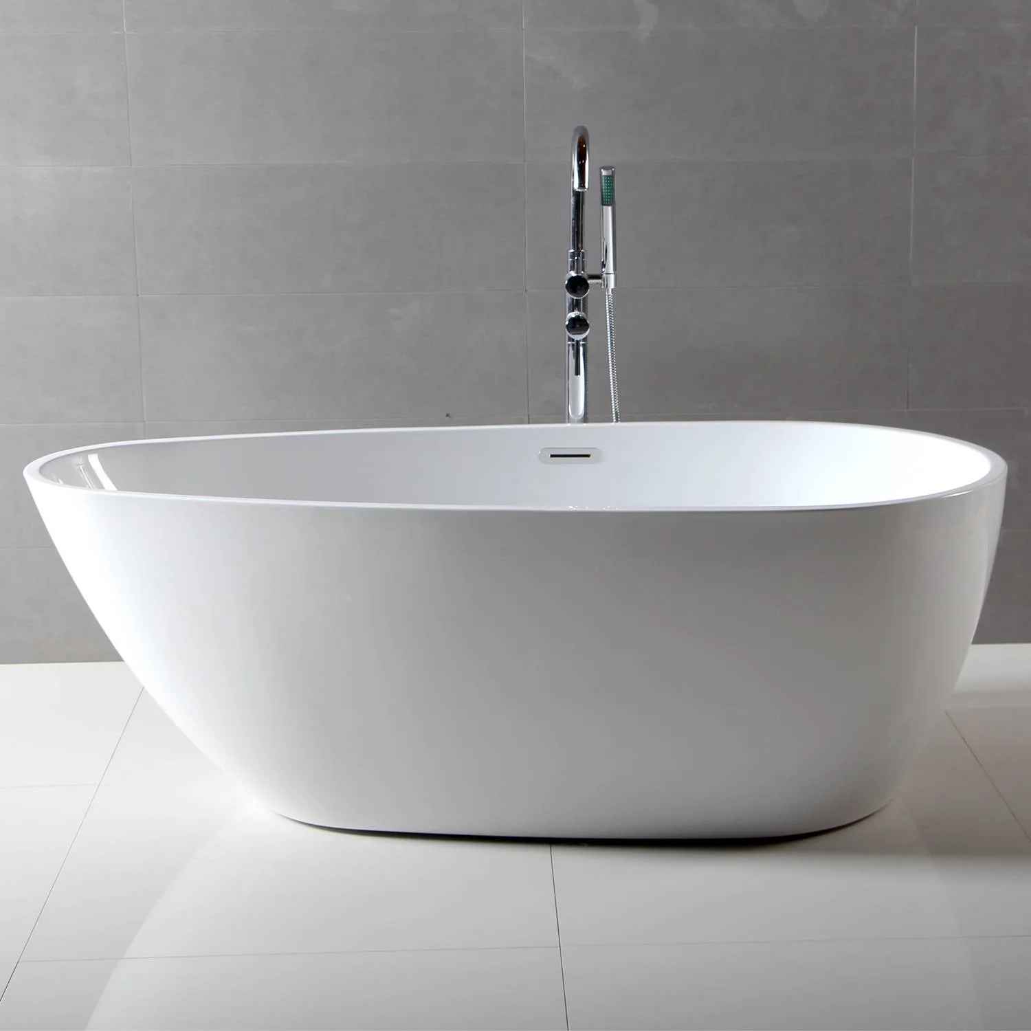 ALFI AB8861 59 inch Acrylic Oval Free Standing Soaking Bathtub - image 2