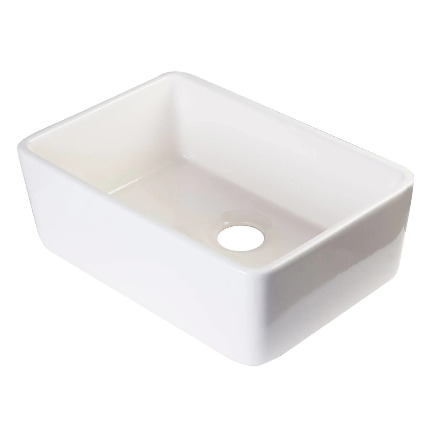 ALFI AB503 23 inch Single Bowl Fireclay Farm Kitchen Sink