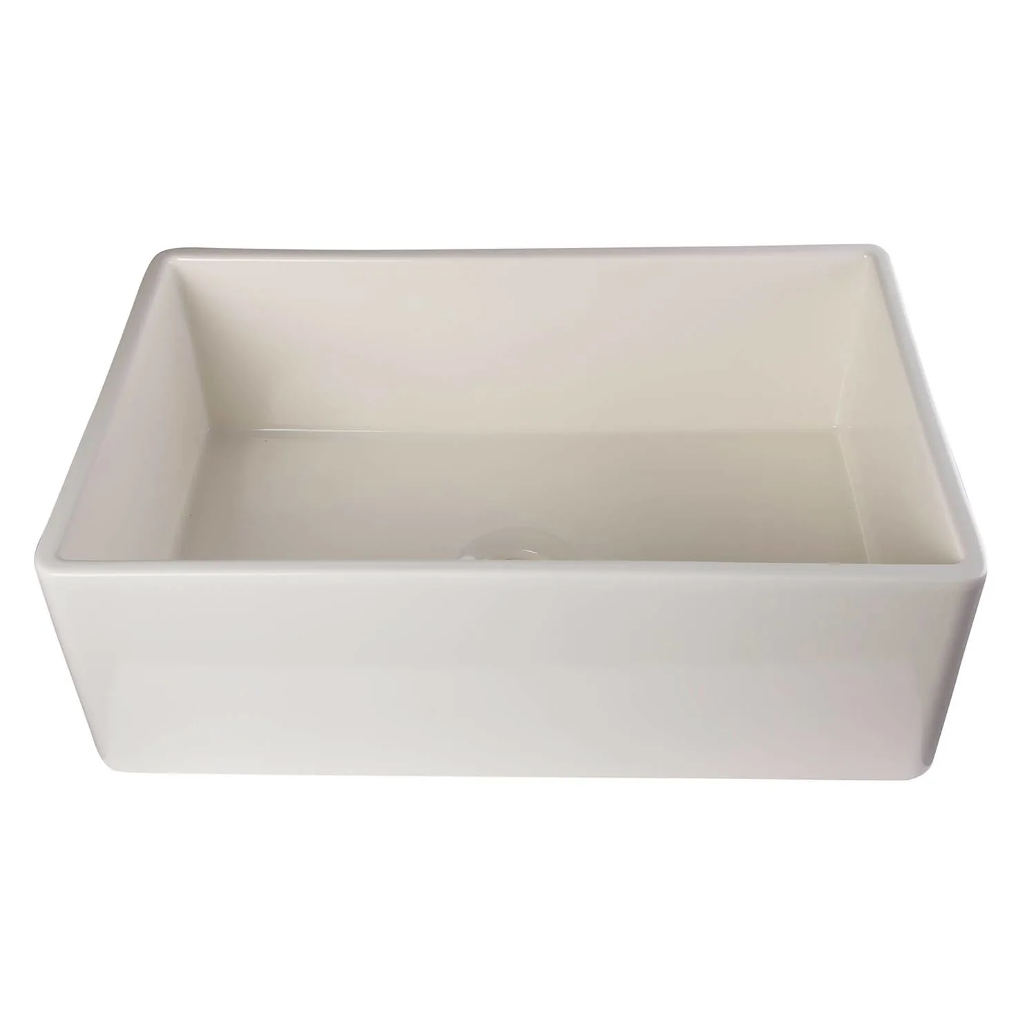 ALFI AB510 30 inch Contemporary Smooth Fireclay Farm Kitchen Sink