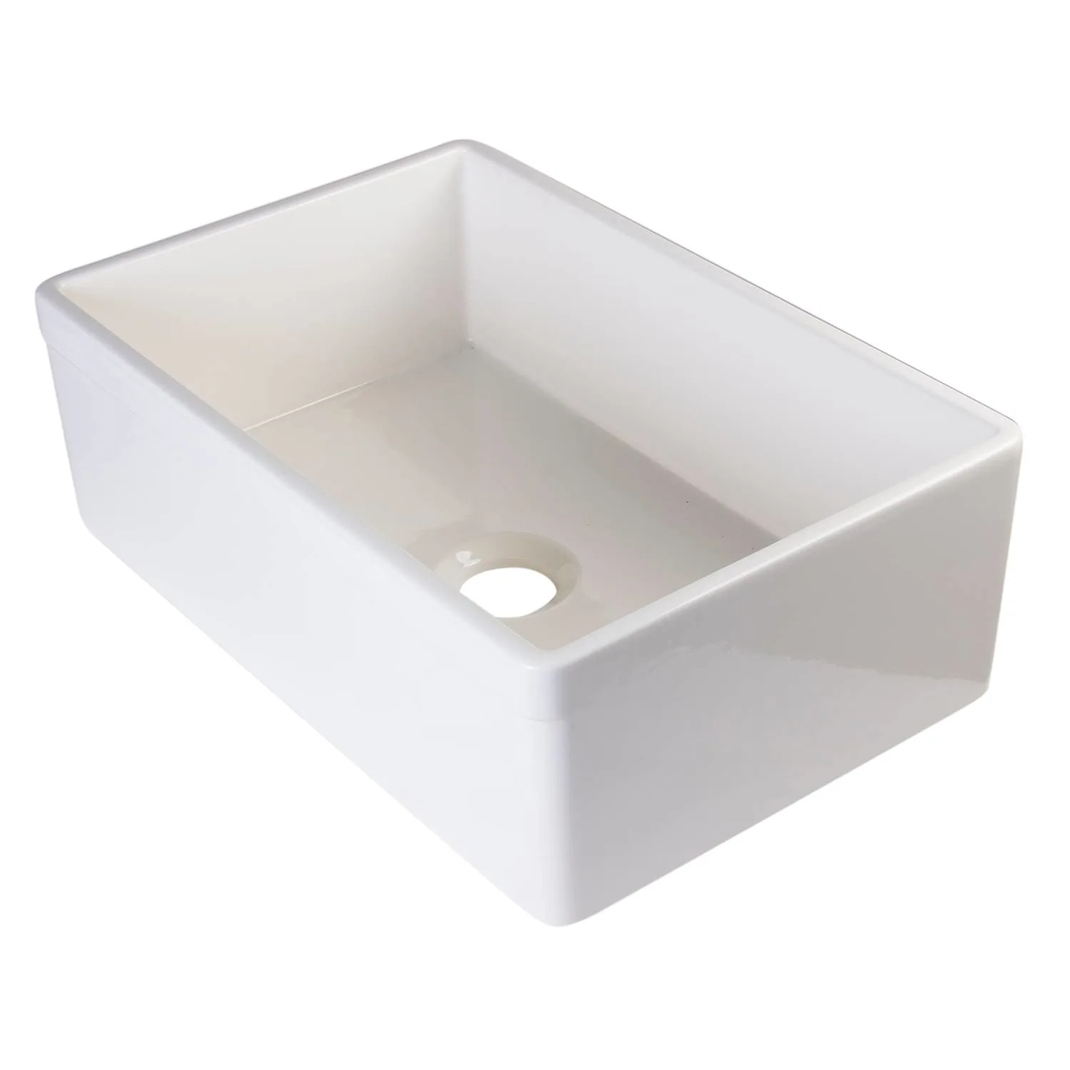 ALFI AB511 30 inch Single Bowl Fireclay Farm Kitchen Sink
